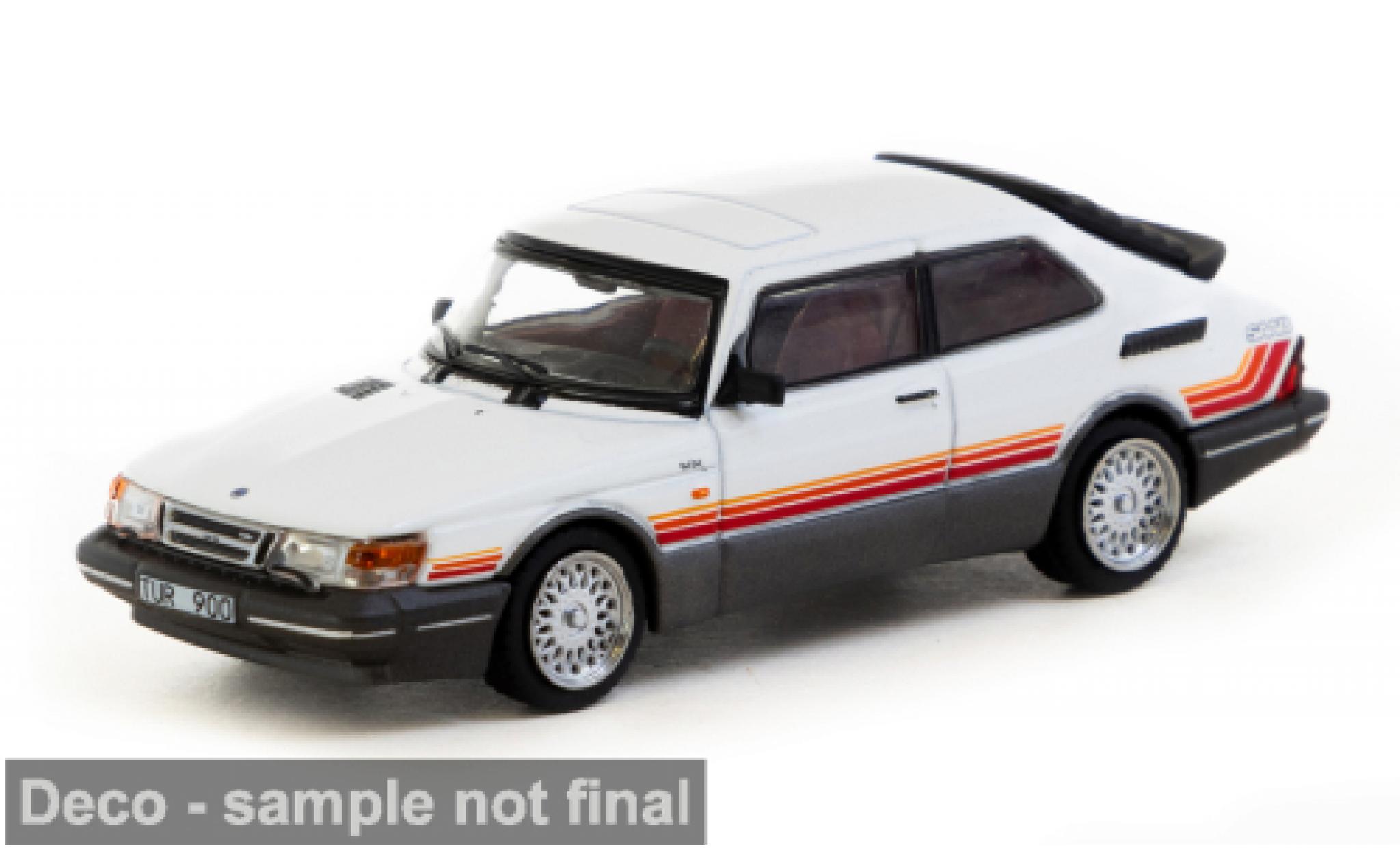 Saab 900 1/64 Tarmac Works Turbo white/Dekor 1:64 diecast model cars