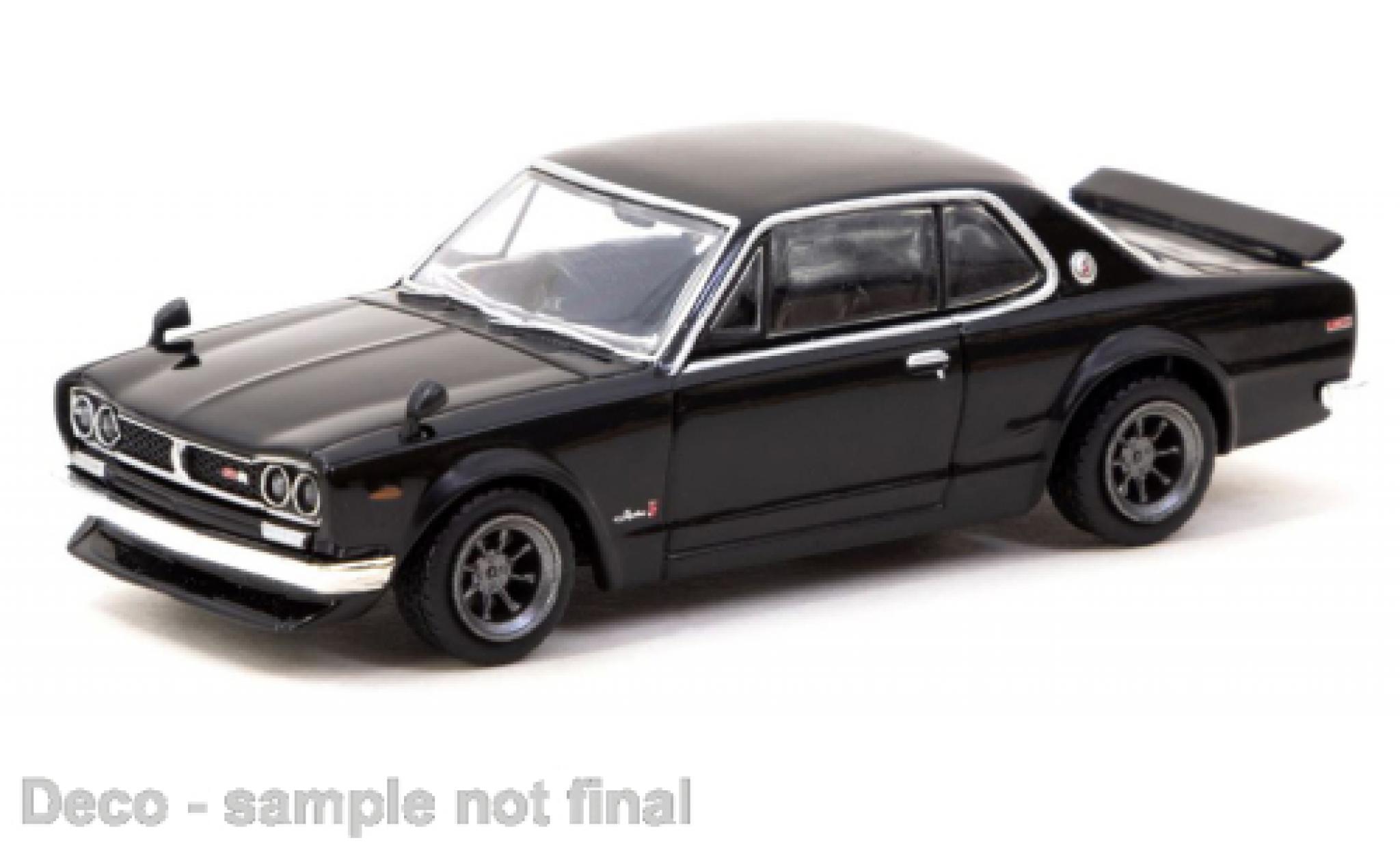 Nissan Skyline 1/64 Tarmac Works 2000 GT-R (KPGC10) black diecast model cars