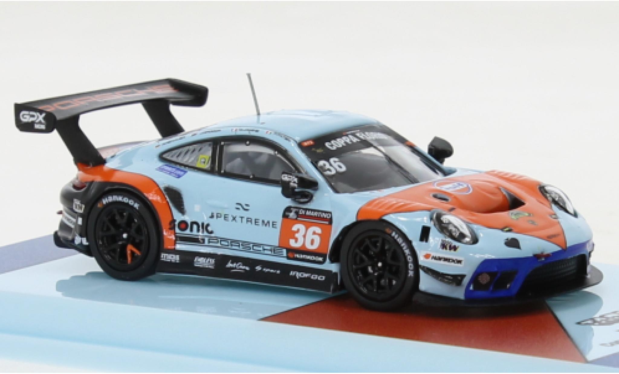 Porsche 992 GT3 R 1/64 Tarmac Works 911 (991) No.36 Gulf 12h Coppa Florio Sizilien 2020 diecast model cars