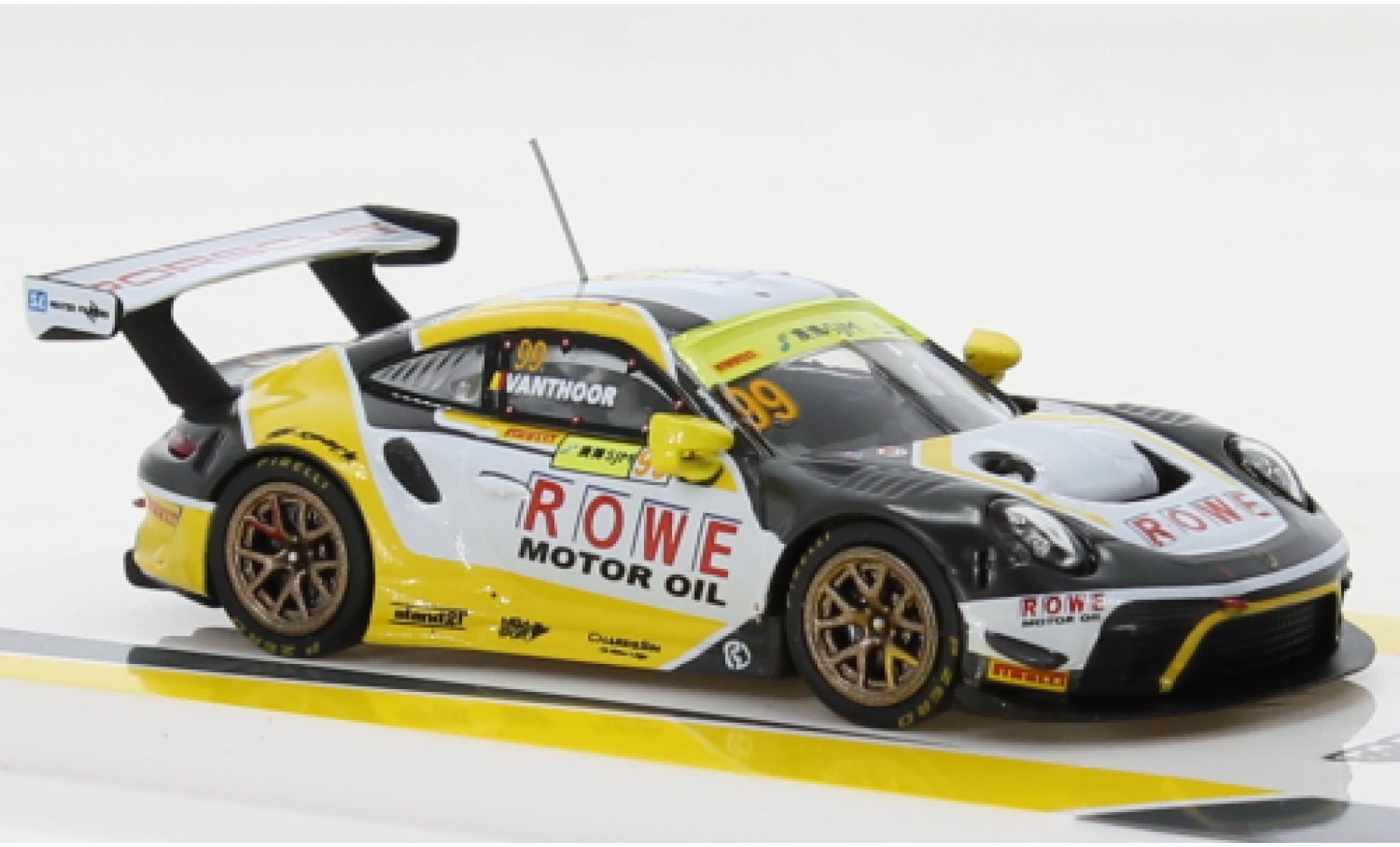 Porsche 992 GT3 R 1/64 Tarmac Works 911 (991) No.99 ROWE FIA GT Macau GT Cup 2019 diecast model cars