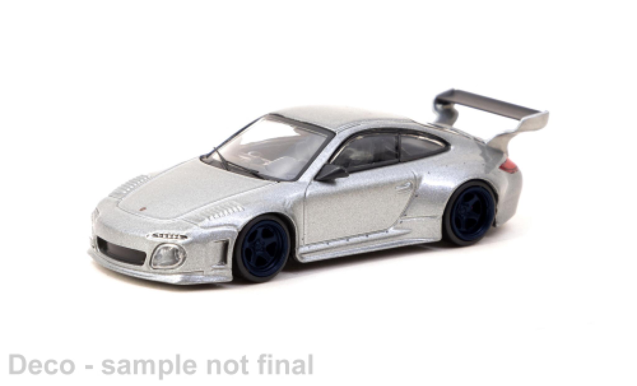 Porsche 997 RWB 1/64 Tarmac Works 911  Old & Nouveau metallise grey diecast model cars