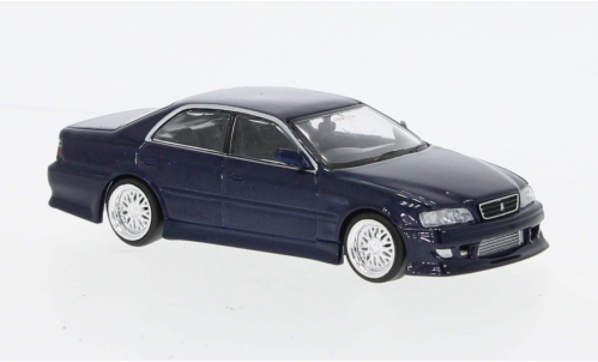 Toyota Chaser 1/64 Tarmac Works (JZX100) Vertex blue fonc&eacute; RHD diecast model cars