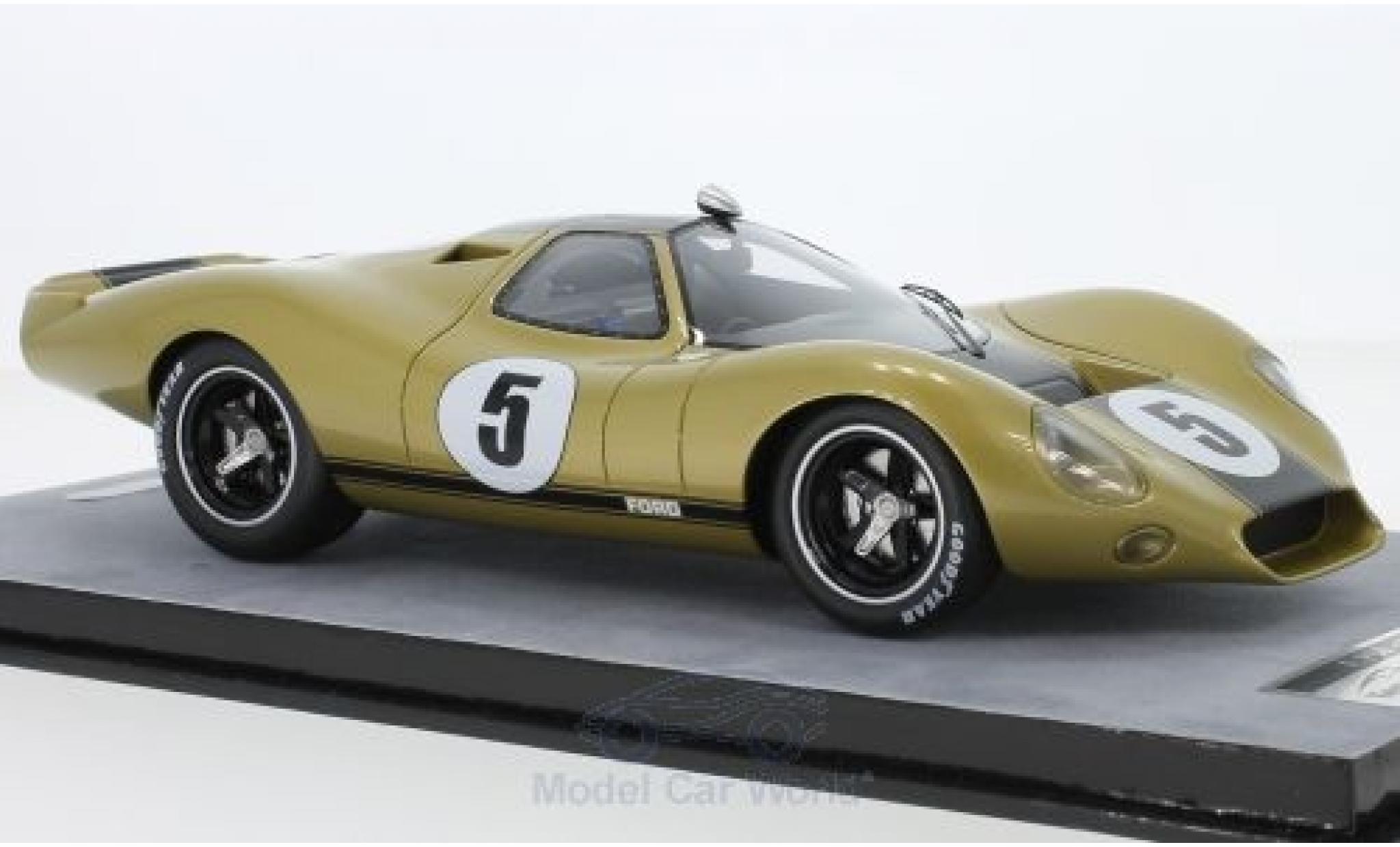 Ford P68 1/18 Tecnomodel Edition Alan Mann gold/black RHD No.5 1968 Pressefahrzeug diecast model cars
