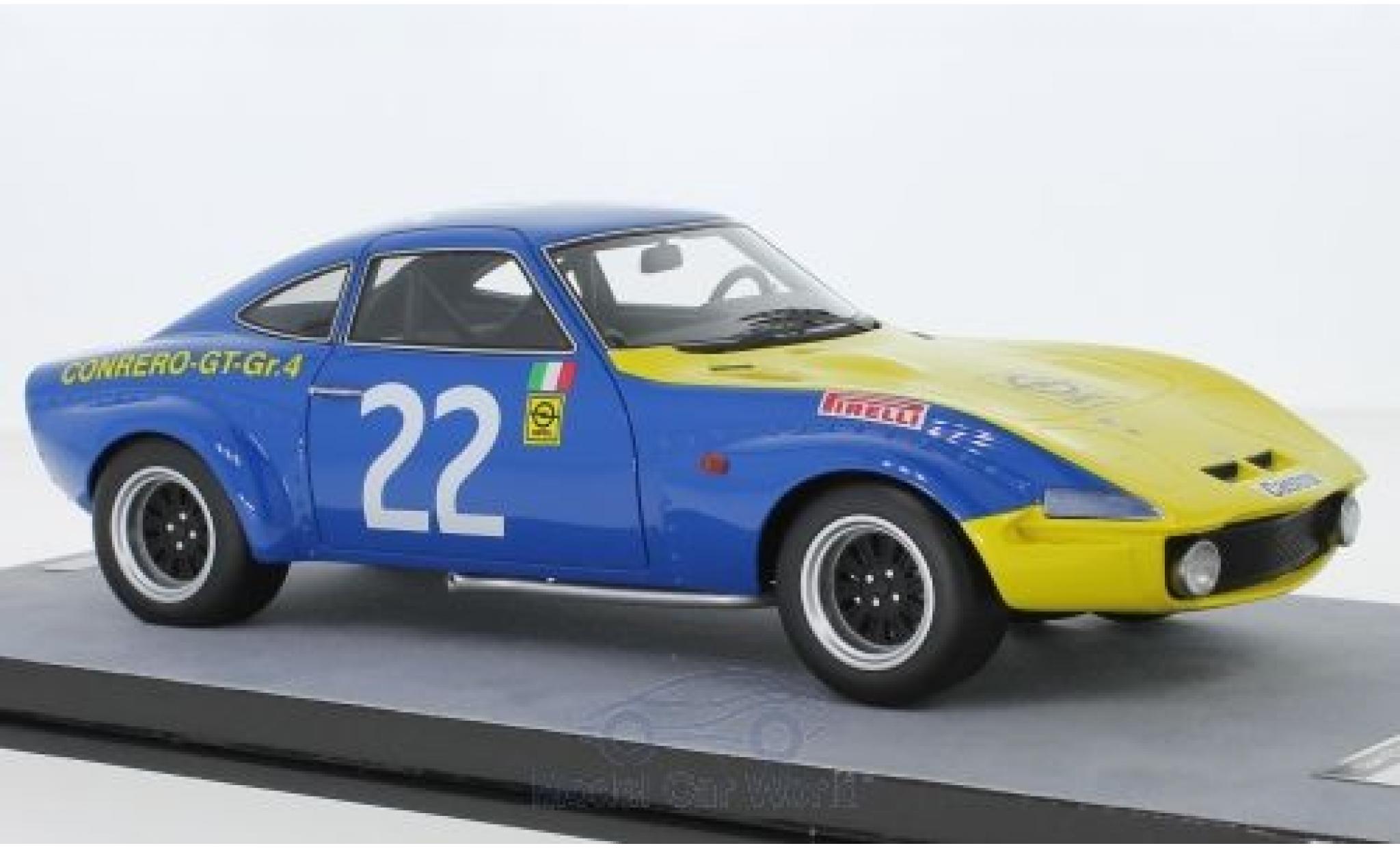 Opel GT 1/18 Tecnomodel 1900 No.22 Squadra Conrero European Championship Monza 1972 A.Rosselli diecast model cars