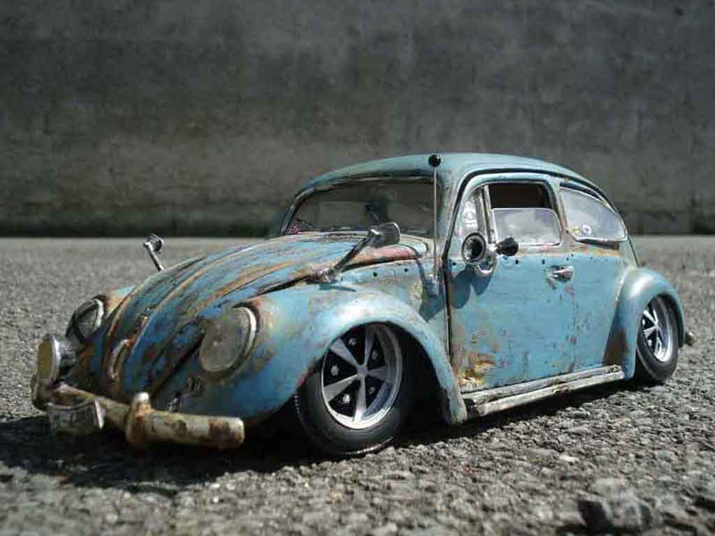 Volkswagen Kafer 1/18 Burago coccinelle ovale 56 hoodride diecast model cars