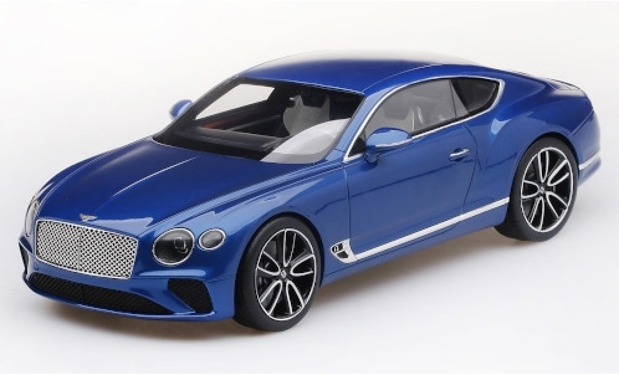 Bentley Continental test 1/18 Top Speed GT metallic blue 2018 test diecast model cars