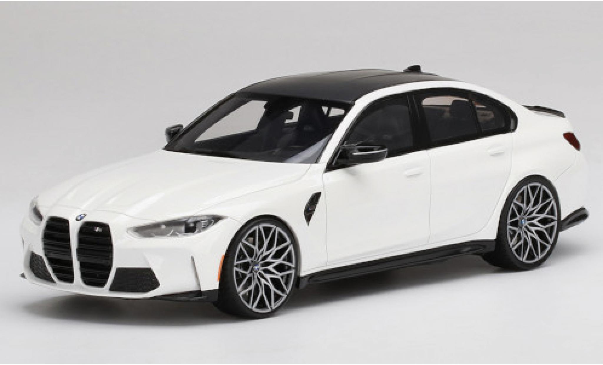 Bmw M3 1/18 Top Speed Competition (G80) white 2021 diecast model cars