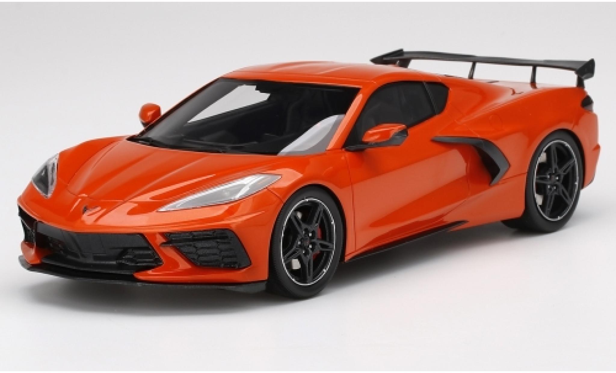 Chevrolet Corvette 1/18 Top Speed C8 Stingray orange 2019 diecast model cars