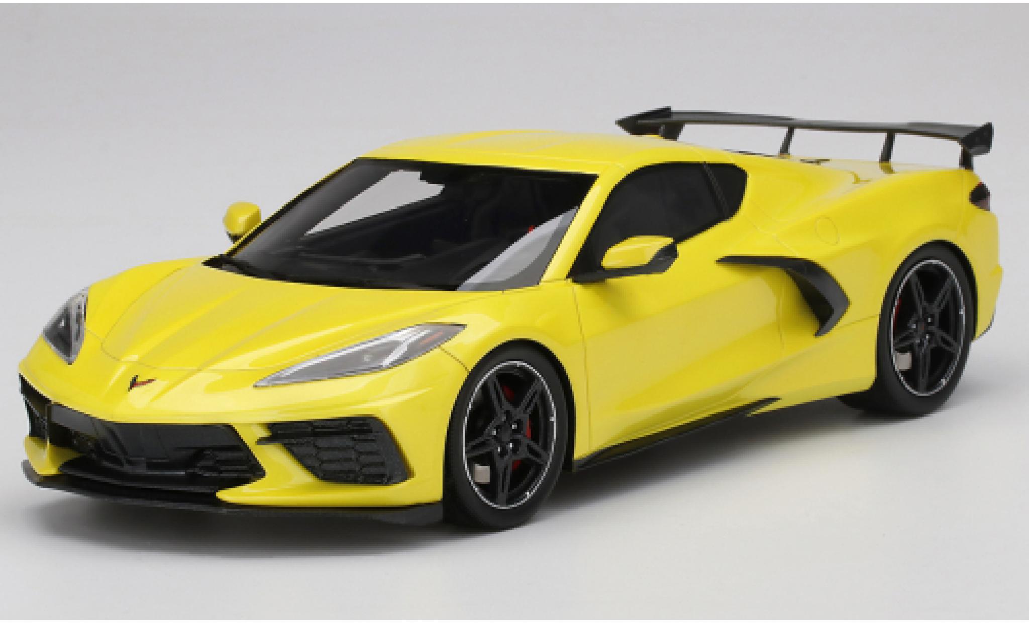 Chevrolet Corvette 1/18 Top Speed C8 Stingray metallic yellow 2020 diecast model cars