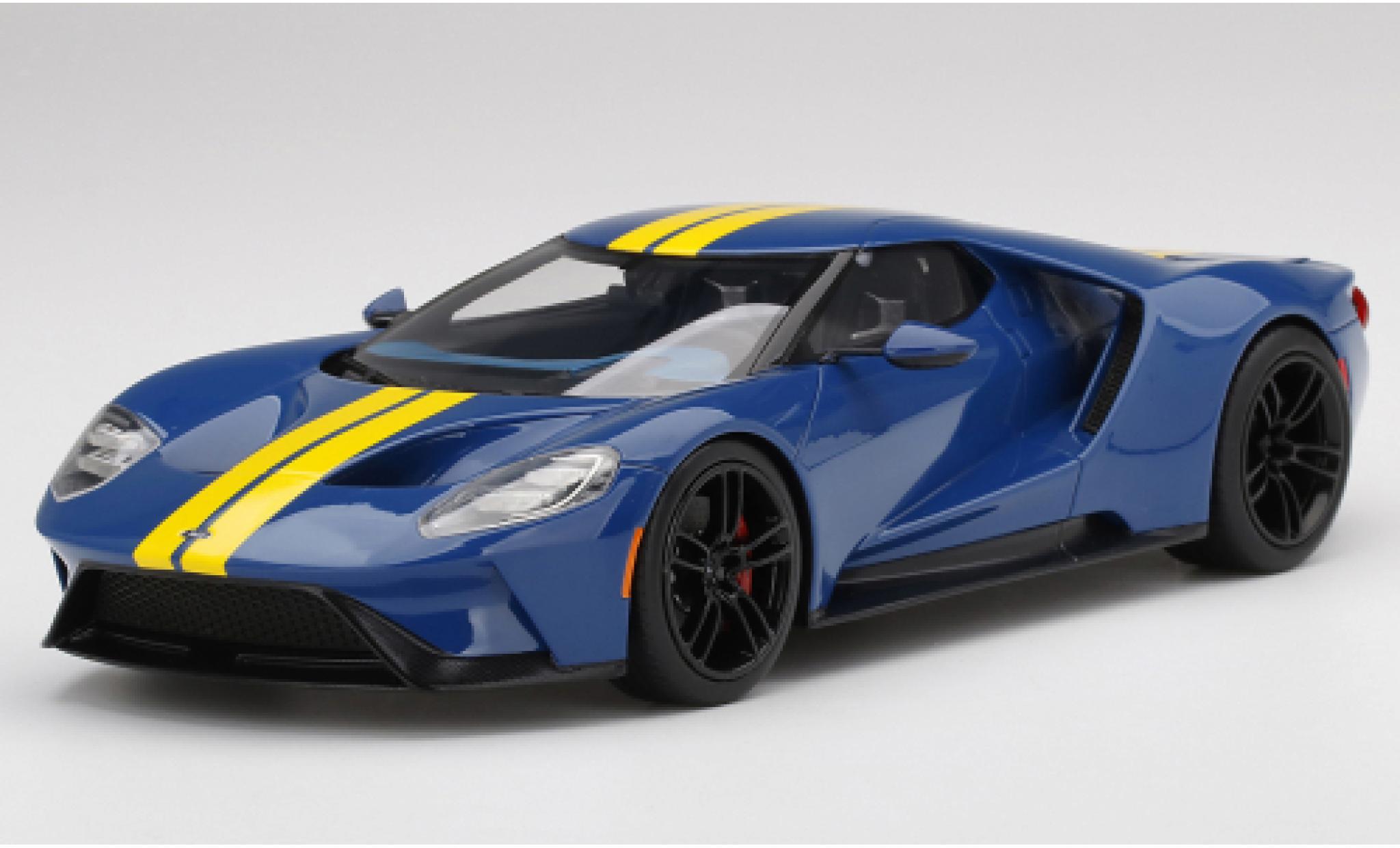 Ford GT 1/18 Top Speed blue/yellow diecast model cars