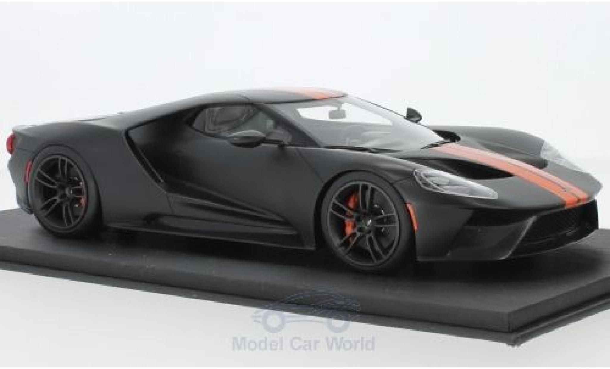 Ford GT 1/18 Top Speed matt-black/orange diecast model cars