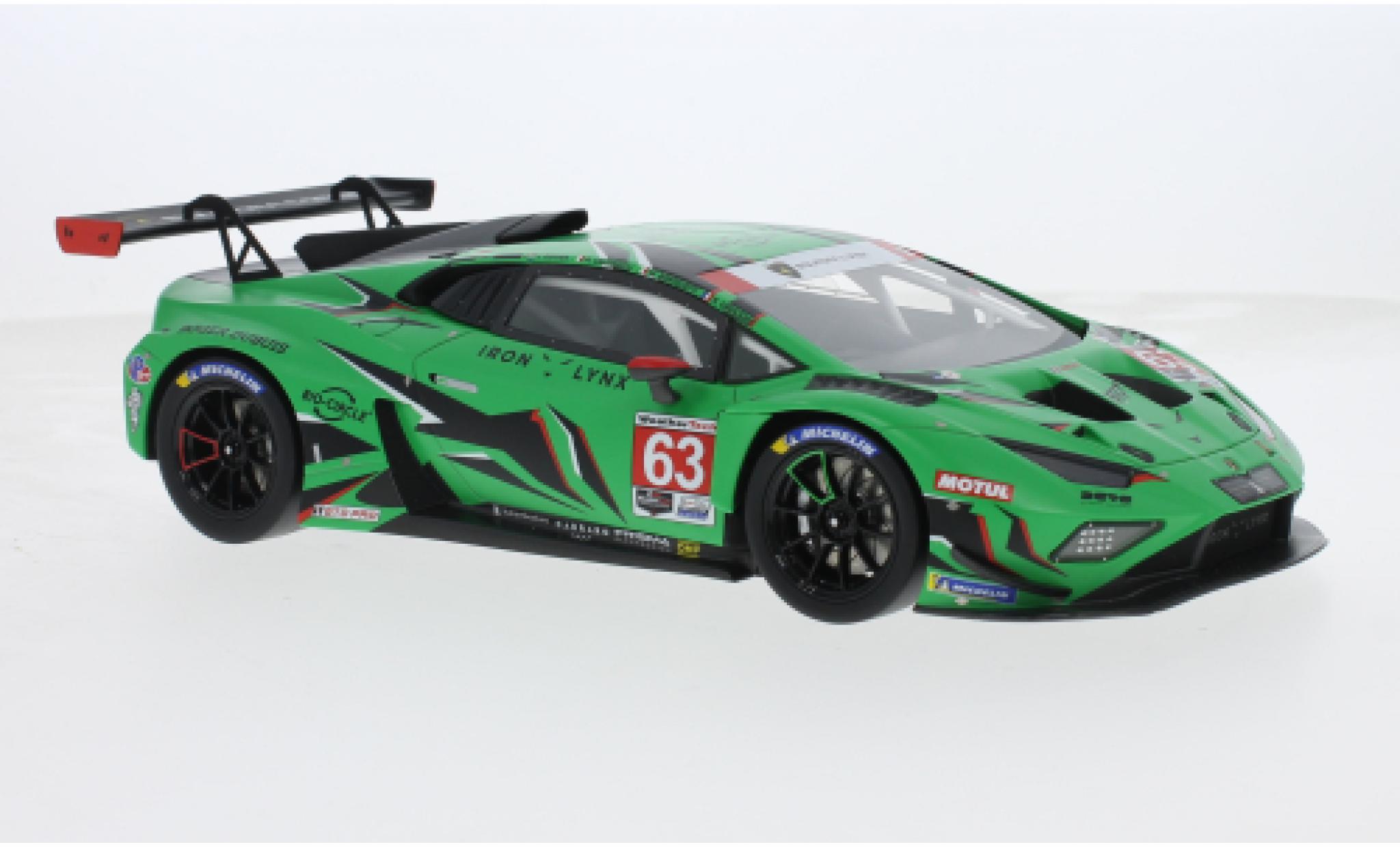 Lamborghini Huracan 1/18 Top Speed GT3 EVO 2 No.63 Iron Lynx IMSA 24h Daytona 2023 1:18 diecast model cars