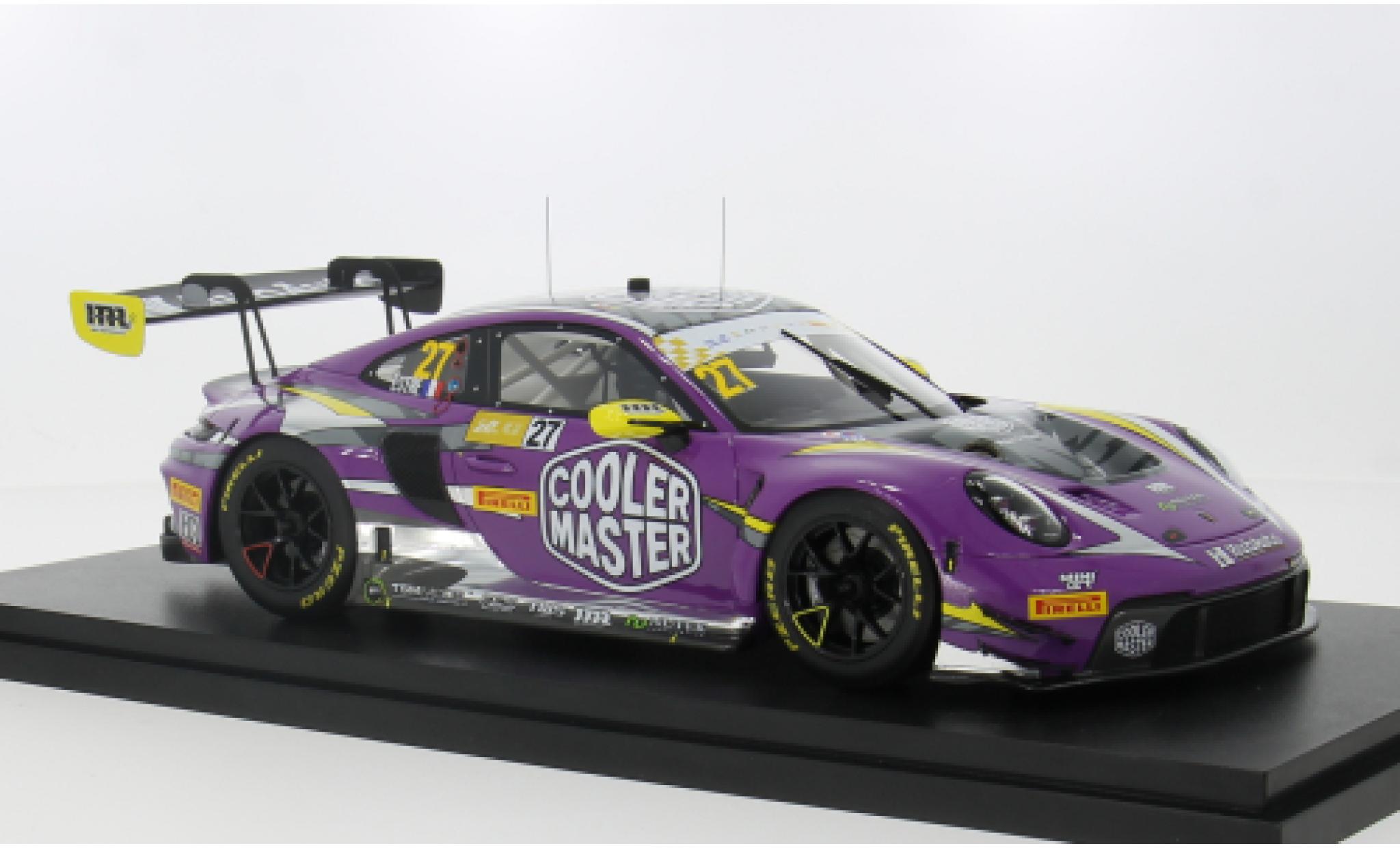Porsche 992 GT3 R 1/18 Top Speed 911  No.27 Hubauto Racing Macau Guia Race 2023 1:18 diecast model cars