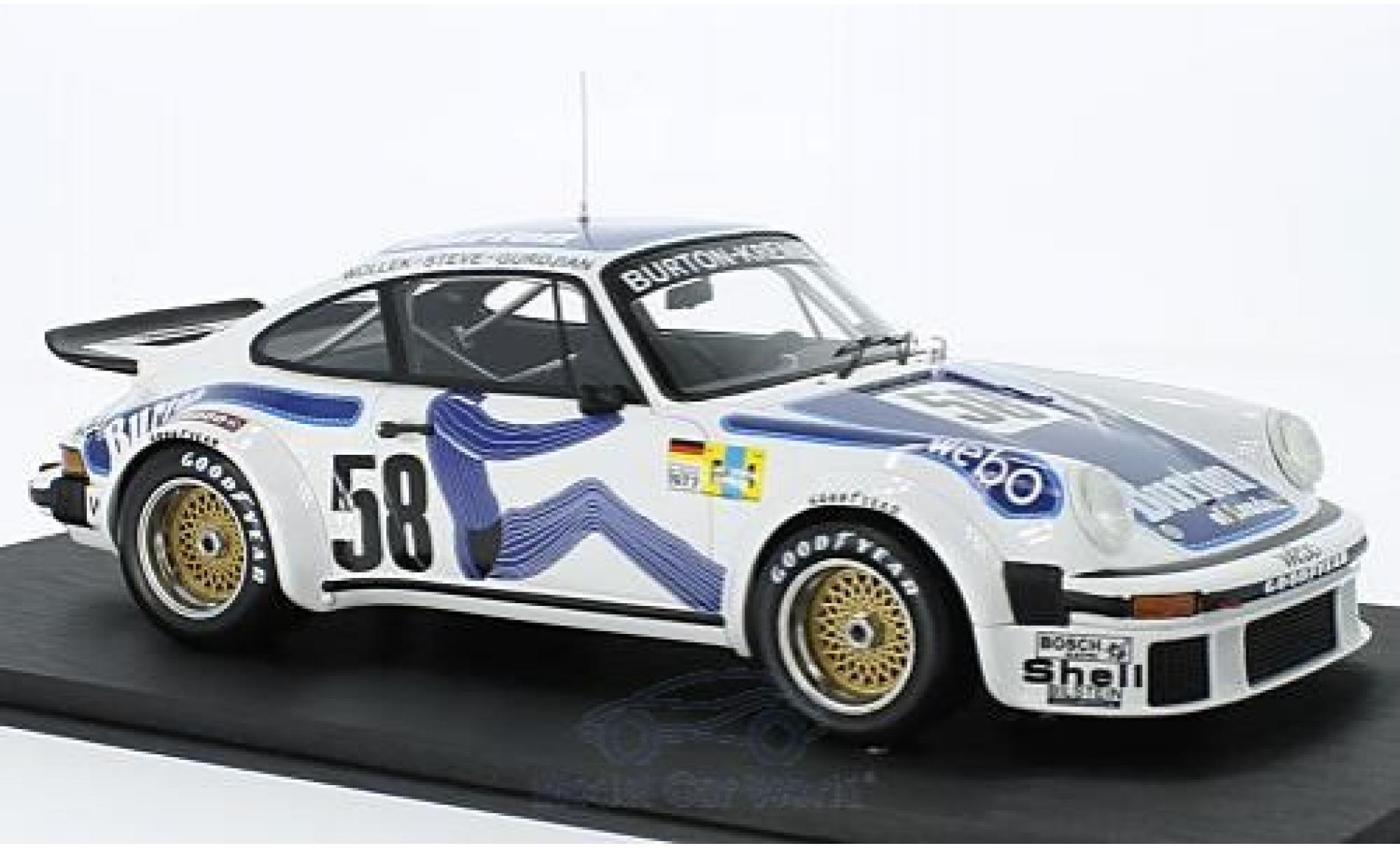 Porsche 934 1977 1/18 Top Speed No.58 Kremer Racing 24h Le Mans 1977 B.Wollek/P.Gurdjian/Steve diecast model cars
