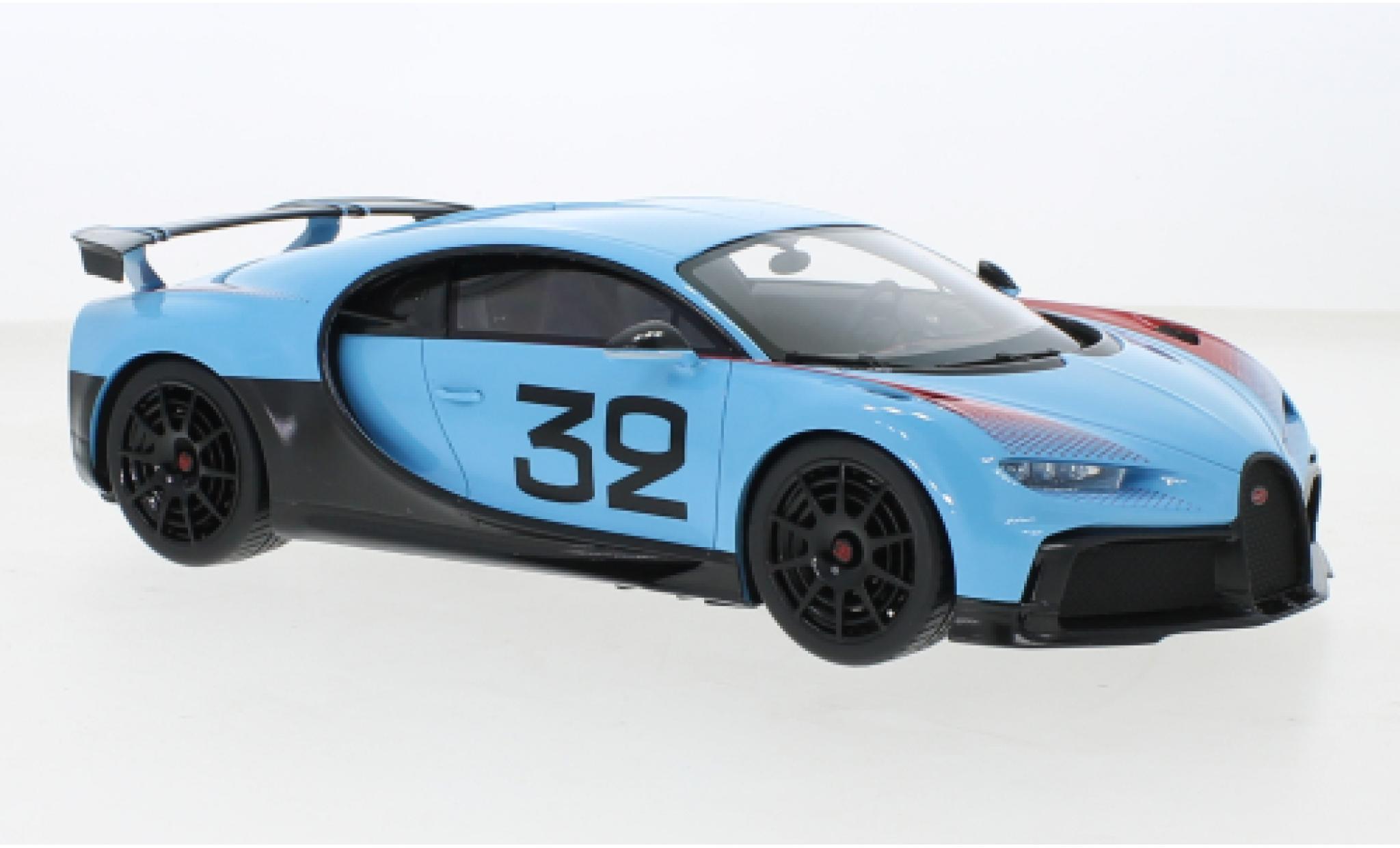 Bugatti Chiron 1/18 Top Speed Pure Sport blue Grand Prix diecast model cars