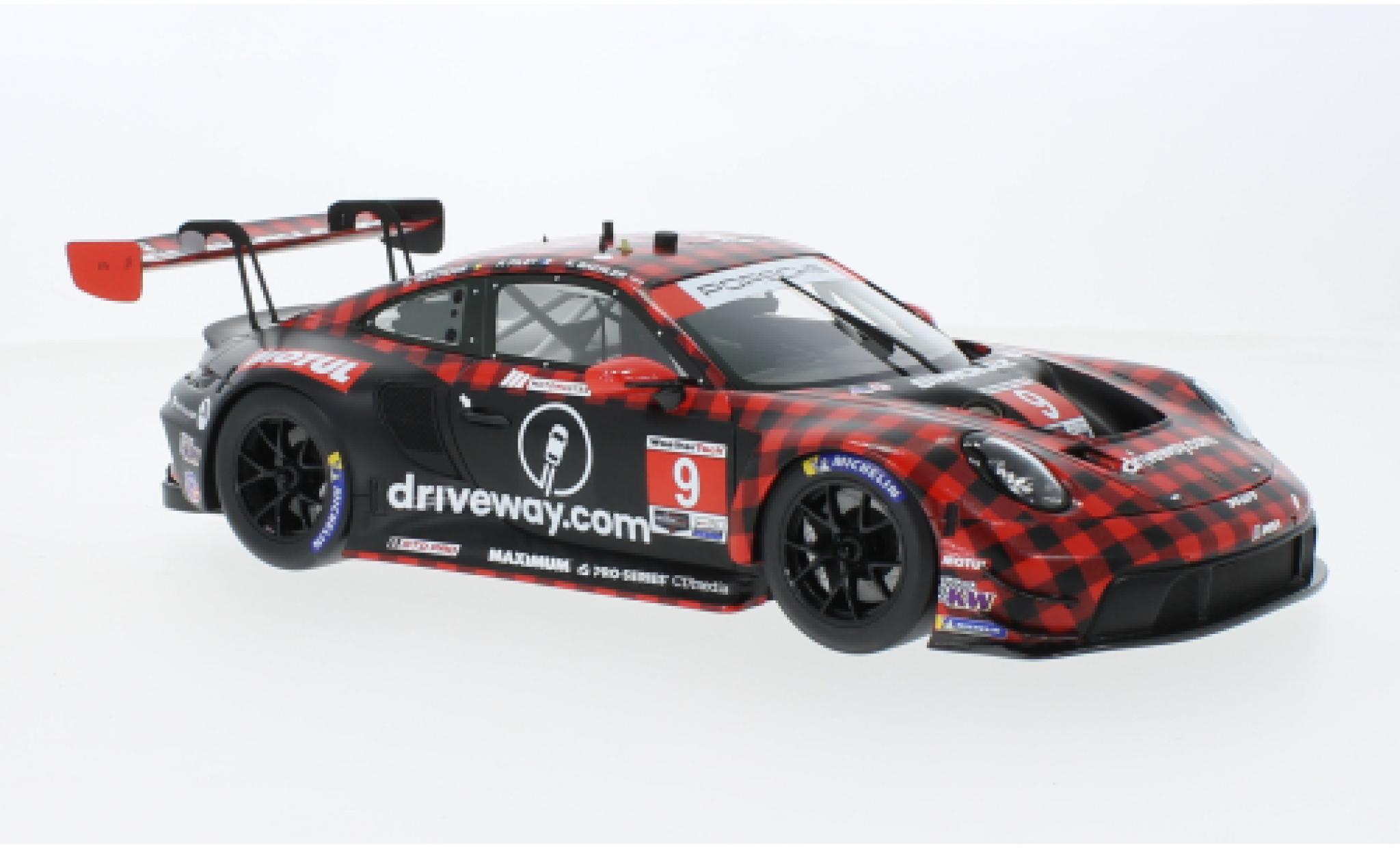 Porsche 992 GT3 R 1/18 Top Speed 911  No.9 Pfaff Motorsport IMSA 12h Sebring 2023 diecast model cars