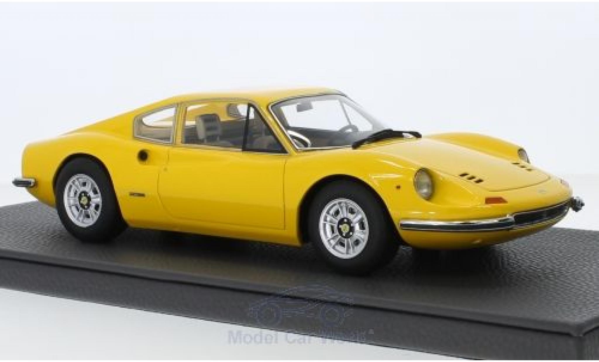 Ferrari Dino 1/18 Topmarques Collectibles 246 GT yellow diecast model cars