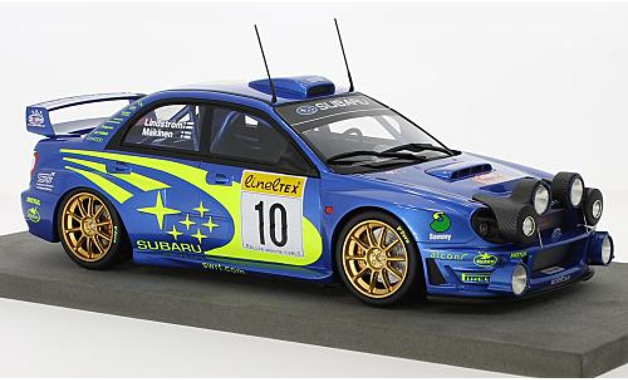 Subaru Impreza 1/18 Topmarques Collectibles S7 No.10 Rally WM Rally Monte Carlo 2002 avec Zusatzscheinwerfer T.M&auml;kinen/K.Lindstr&ouml;m diecast model cars