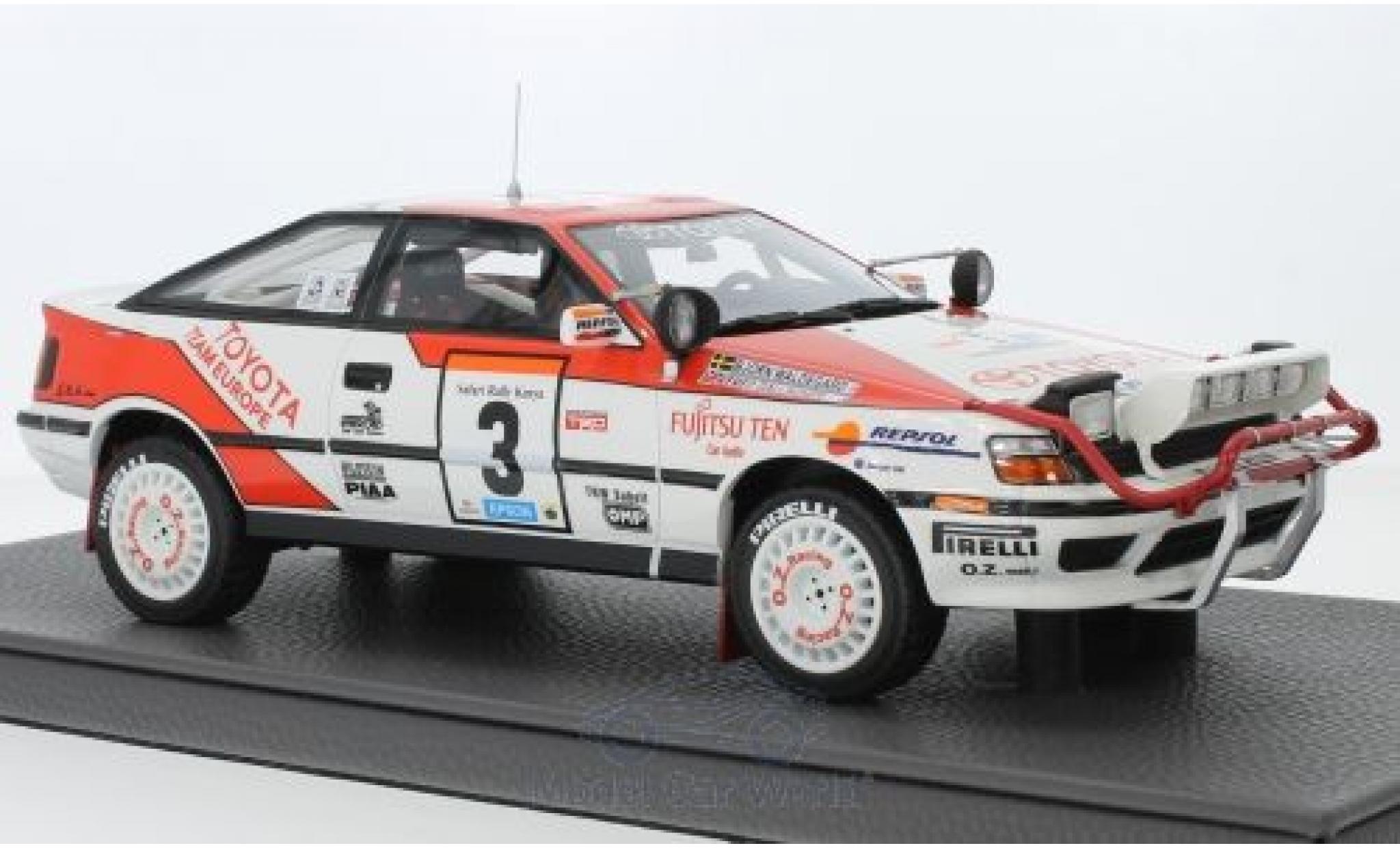 Toyota Celica 1/18 Topmarques Collectibles ST165 No.3 Team Europe Rally WM Rally Safari 1990 B.Waldegard/F.Gallagher diecast model cars
