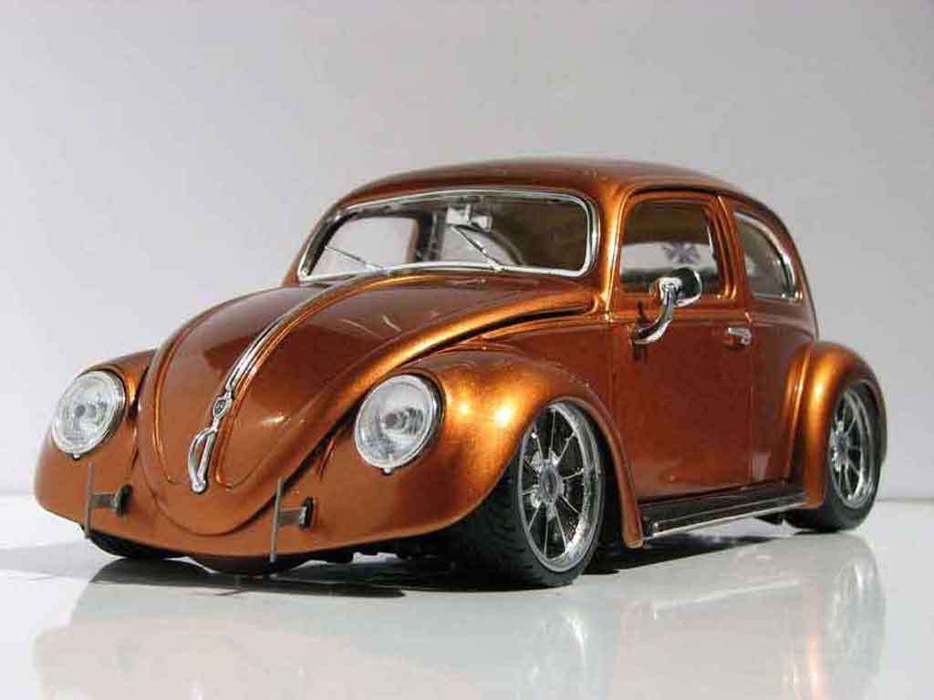 Volkswagen Kafer 1/18 Burago coccinelle ovale orange burn diecast model cars