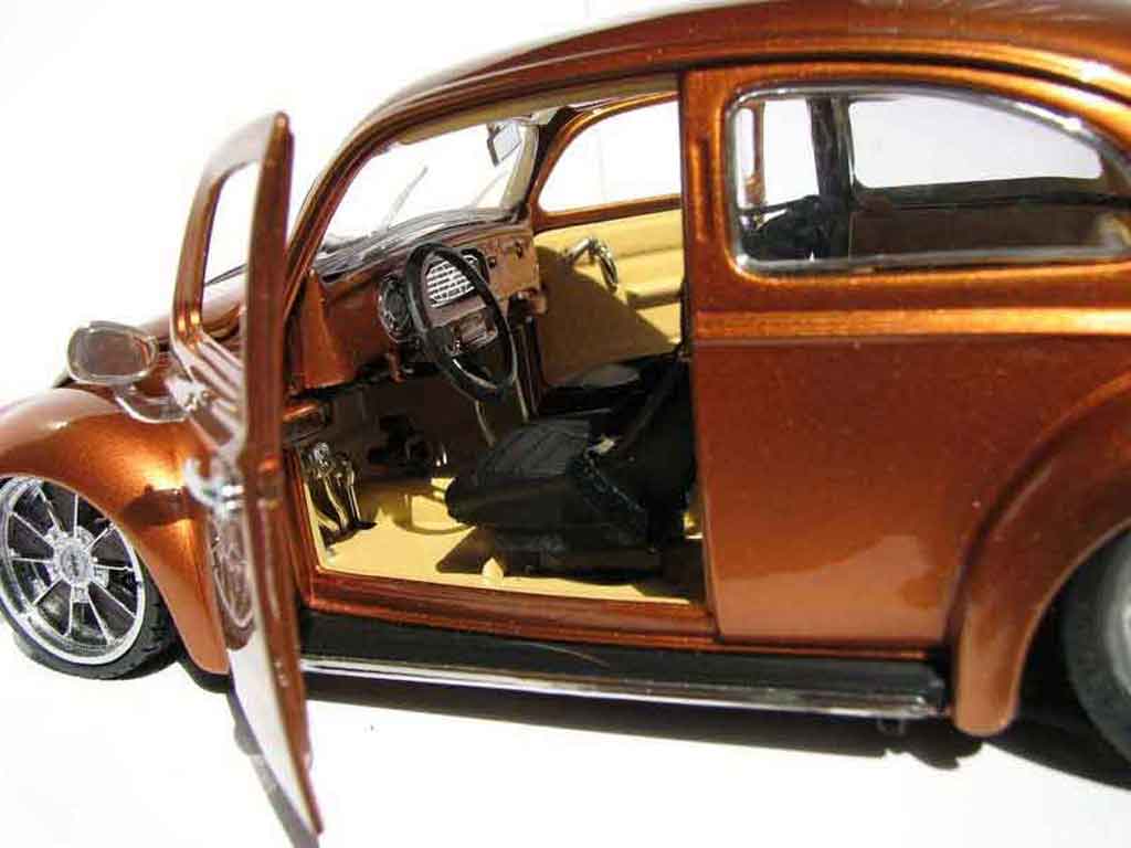 Volkswagen Kafer Base coccinelle ovale orange burn 1/18 Burago
