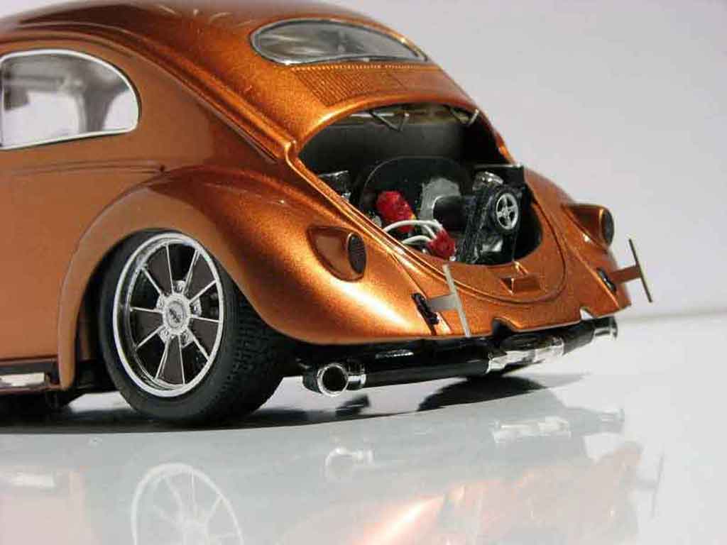 Volkswagen Kafer Base coccinelle ovale orange burn 1/18 Burago