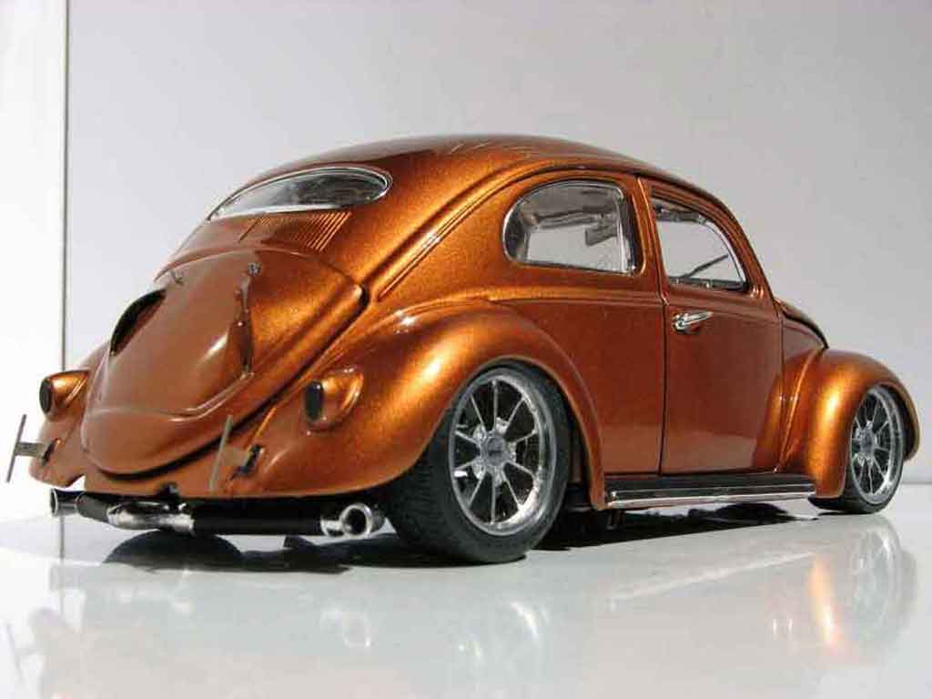 Volkswagen Kafer Base coccinelle ovale orange burn 1/18 Burago