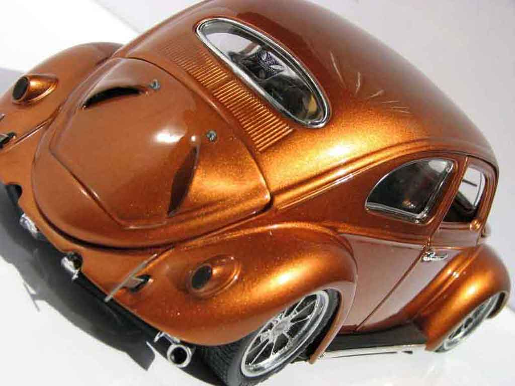 Volkswagen Kafer Base coccinelle ovale orange burn 1/18 Burago