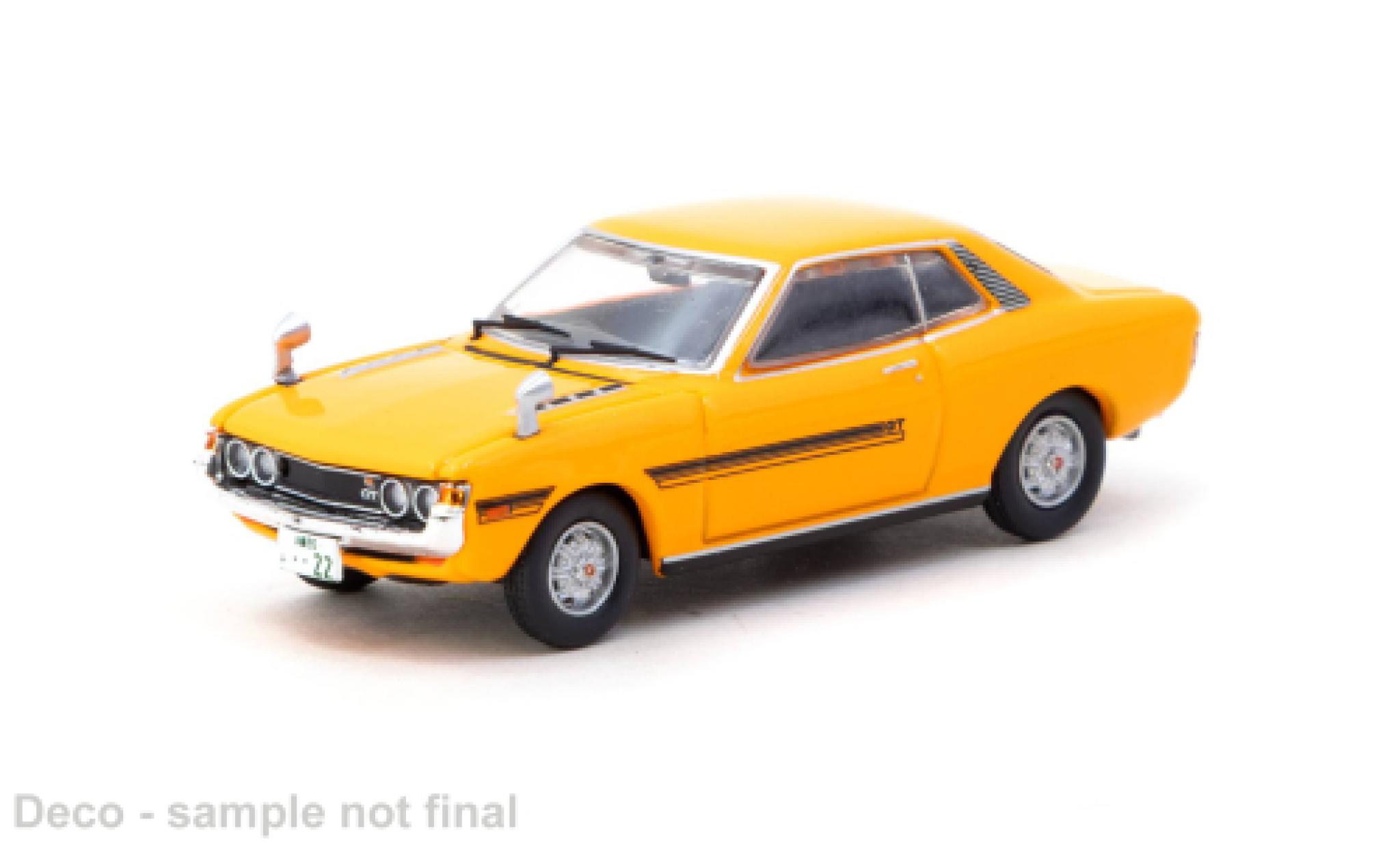 Toyota Corolla 1/64 Tarmac Works (TA22) 1600 GT yellow 1970 1:64 diecast model cars
