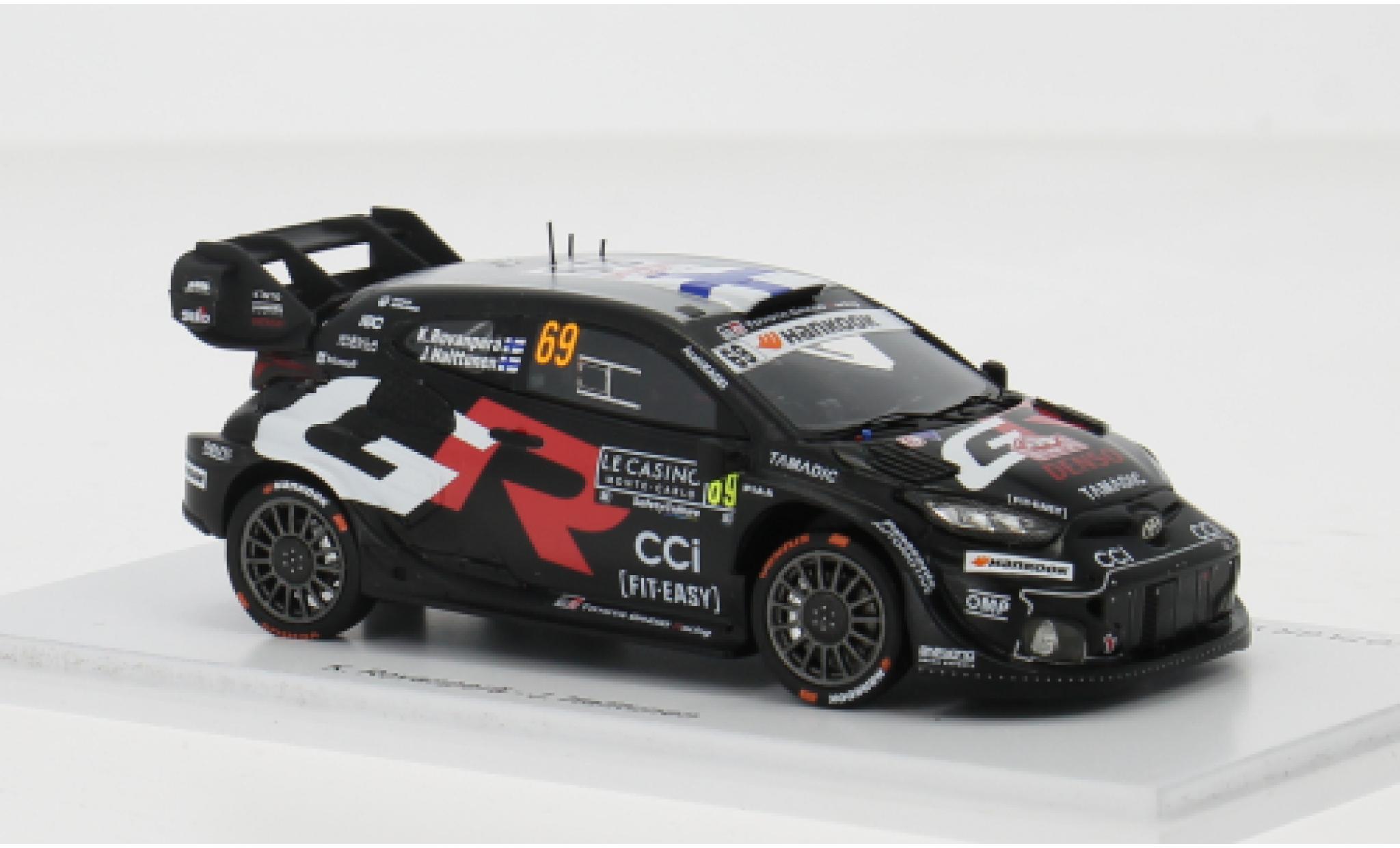 Toyota Yaris 1/43 Spark GR Rally 1 Rally Monte Carlo 2025 #69 K.Rovanper&auml;/J.Halttunen 1:43 diecast model cars