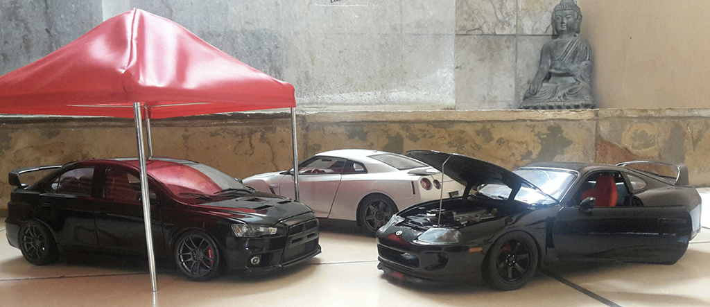 Toyota Supra Base black jantes 18 pouces et disques de frein 1/18 Kyosho