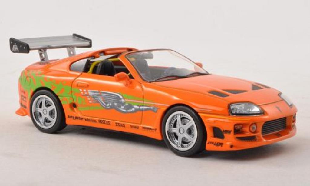 Toyota Supra 1/43 Greenlight MkIV Tuning orange mit Dekor Fast & Furious 1995 diecast model cars