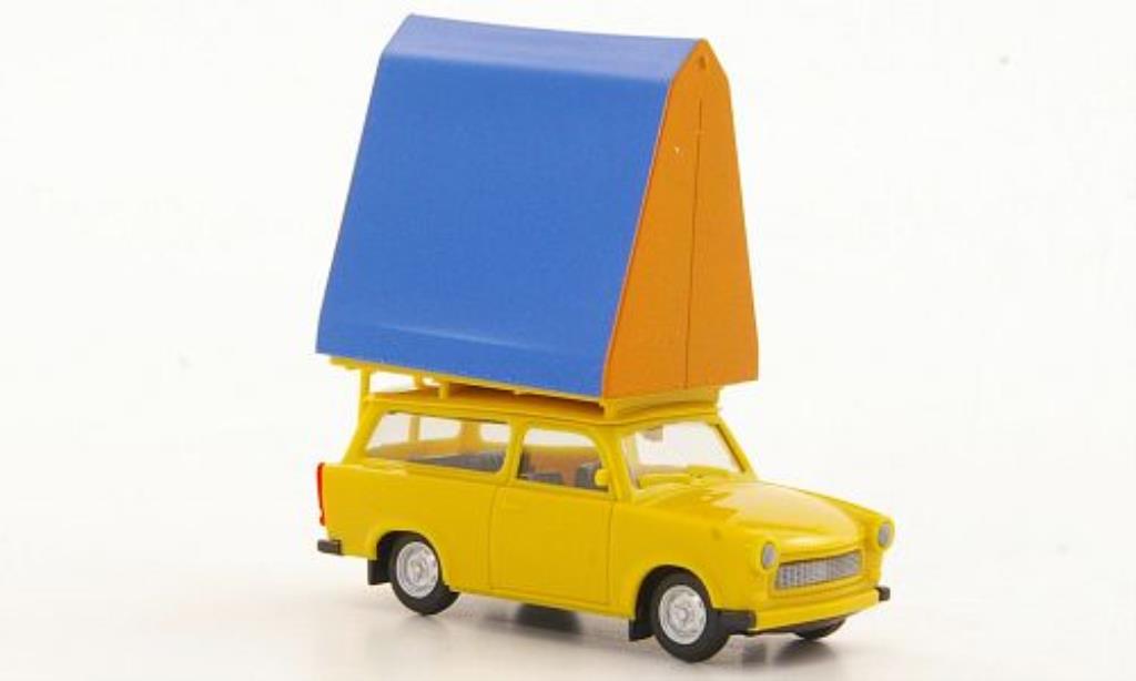 Trabant 601 1/87 Herpa Universal yellow mit Dachzelt diecast model cars