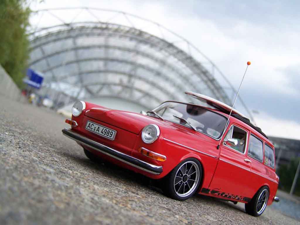 Volkswagen 1600 1/18 Sun Star tl old school red avec brm jantes diecast model cars