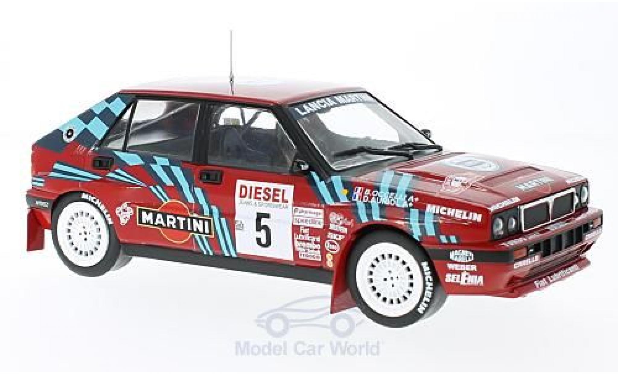 Lancia Delta 1/18 Triple 9 Collection HF Integrale 16V No.5 Rally San Remo 1989 D.Auriol/B.Occelli ohne Vitrine diecast model cars