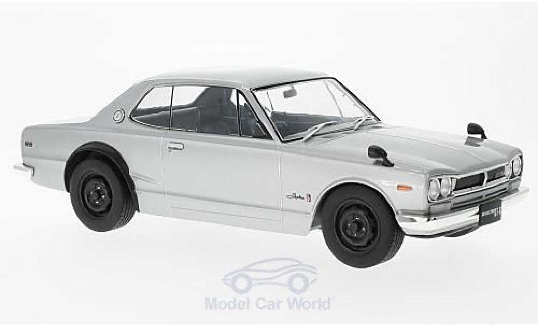 Nissan Skyline 1/18 Triple 9 Collection GT-R KPGC10 grey RHD diecast model cars
