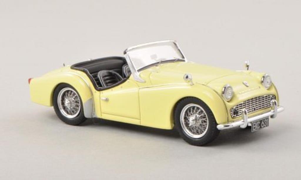 Triumph TR3 A 1/43 Spark A yellow LHD 1960 diecast model cars