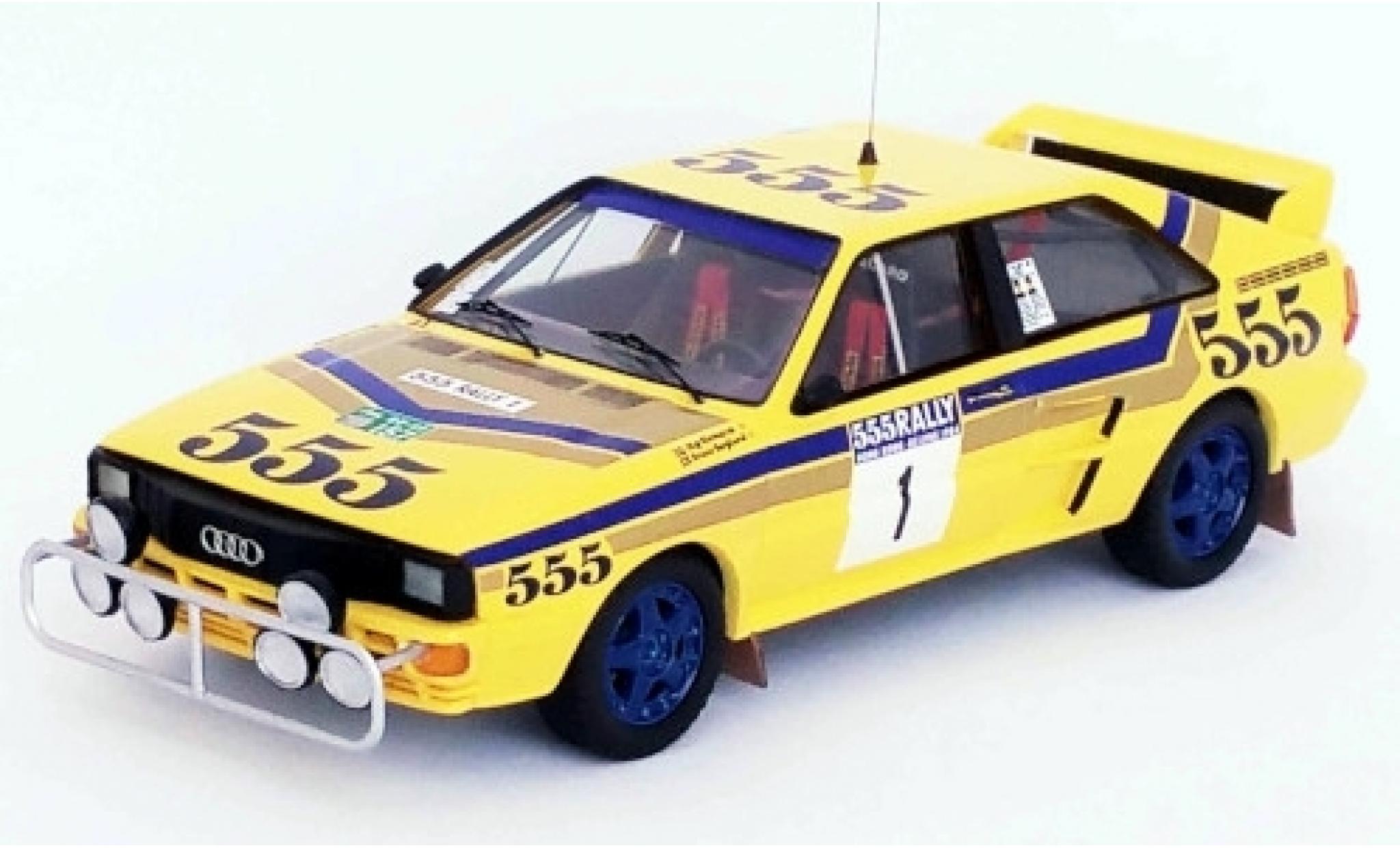 Audi Quattro 1/43 Trofeu quattro No.1 555 Rally Hong Kong - Peking 1986 S.Blomqvist/B.Berglund diecast model cars