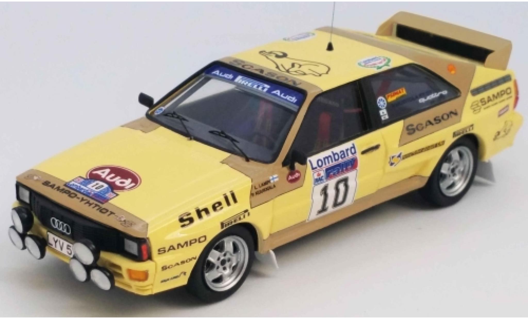 Audi Quattro 1/43 Trofeu quattro No.10 Rally WM RAC Rally 1983 L.Lampi/P.Kuukkala diecast model cars