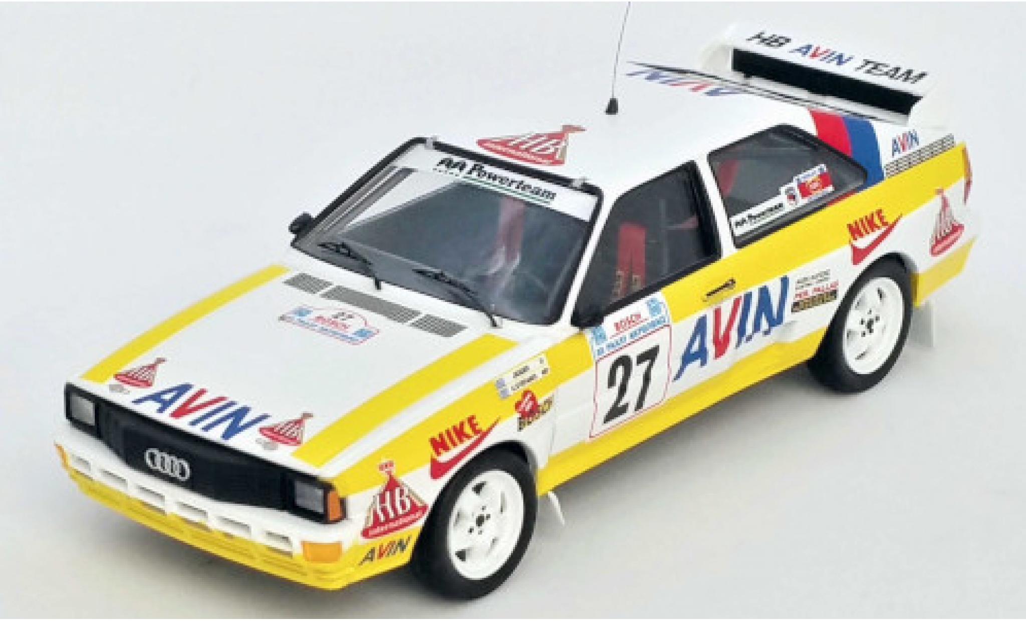 Audi Quattro 1/43 Trofeu quattro No.27 HB Avin Team HB Rally Acropolis 1986 Jigger/S.Konstantinos diecast model cars
