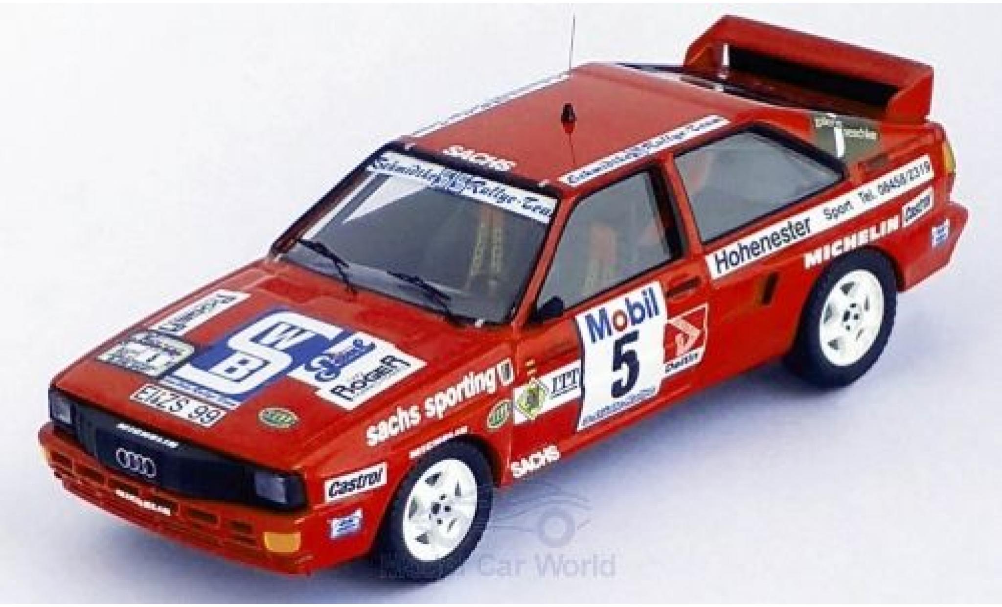 Audi Quattro 1/43 Trofeu quattro No.5 Schmidtke Rally-Team Rally DM Drei-St&auml;dte-Rally 1986 O.Schmidtke/S.K&uuml;cken diecast model cars