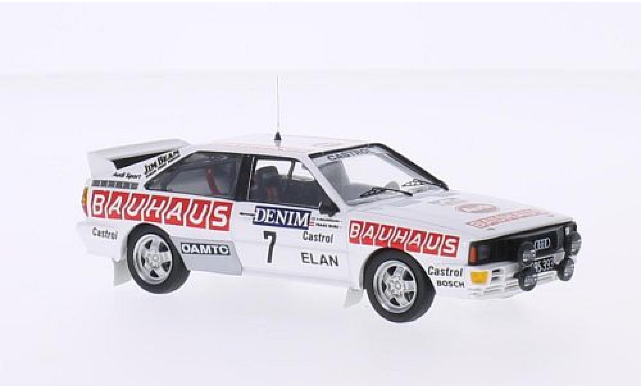 Audi Quattro 1/43 Trofeu quattro No.7 Bauhaus J&auml;nner Rally 1984 B.Waldegaard/F.Wurz diecast model cars