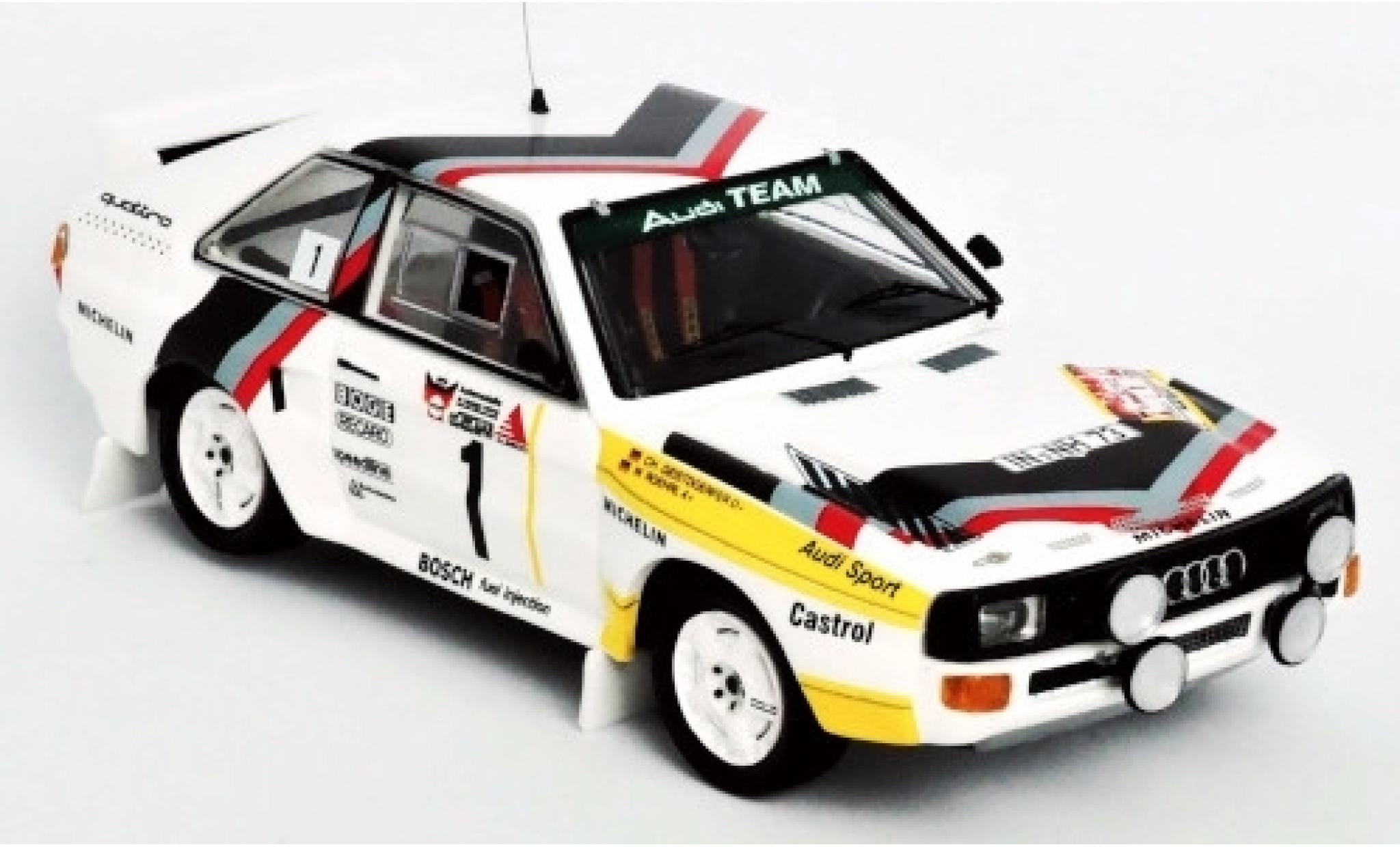 Audi Sport Quattro 1/43 Trofeu Sport quattro No.1 Team Rally DM 3 St&auml;dte Rally 1984 Version: Samstag W.R&ouml;hrl/C.Geistd&ouml;rfer diecast model cars