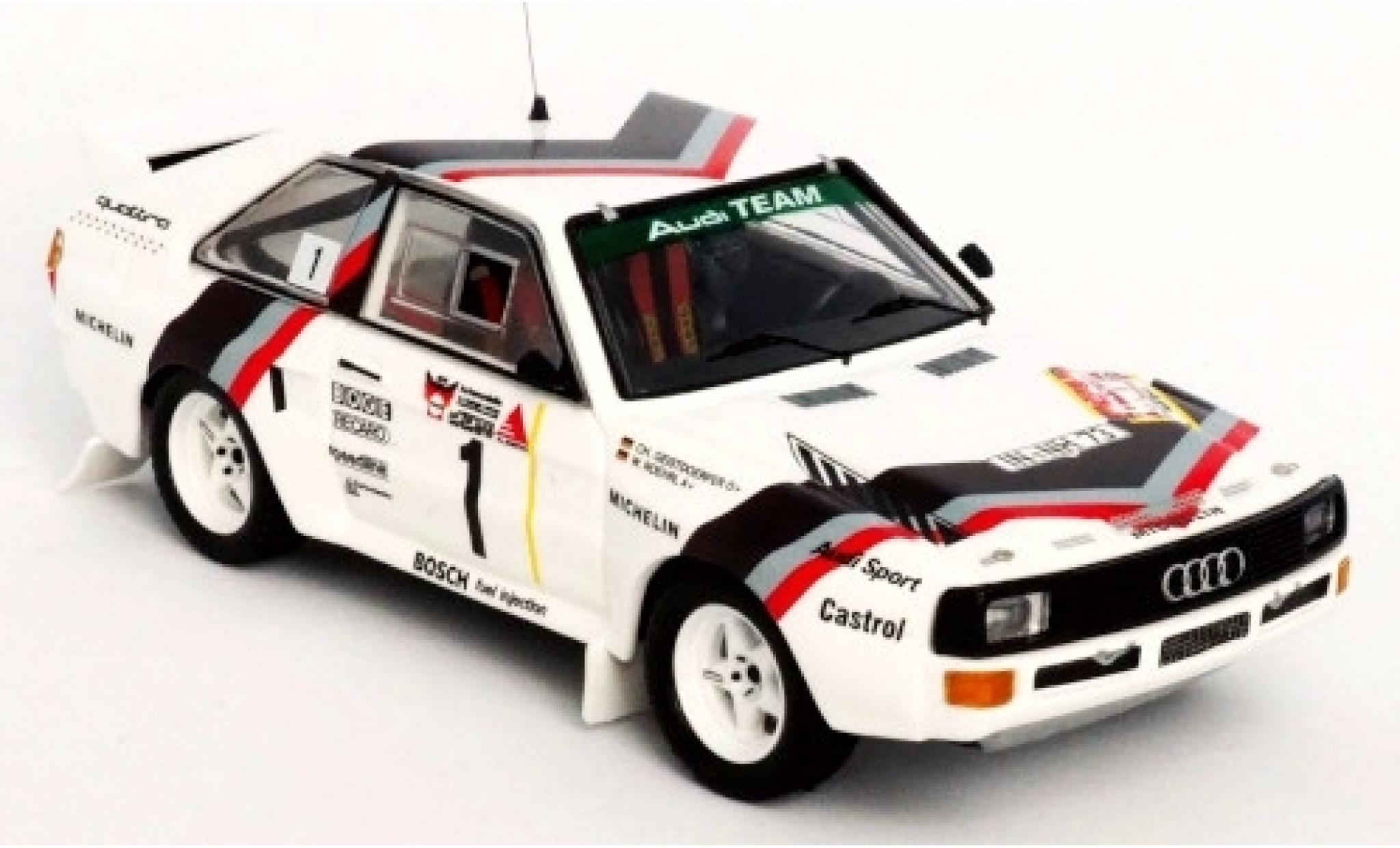 Audi Sport Quattro 1/43 Trofeu Sport quattro No.1 Team Rally DM 3 St&auml;dte Rally 1984 Version: Start W.R&ouml;hrl/C.Geistd&ouml;rfer diecast model cars