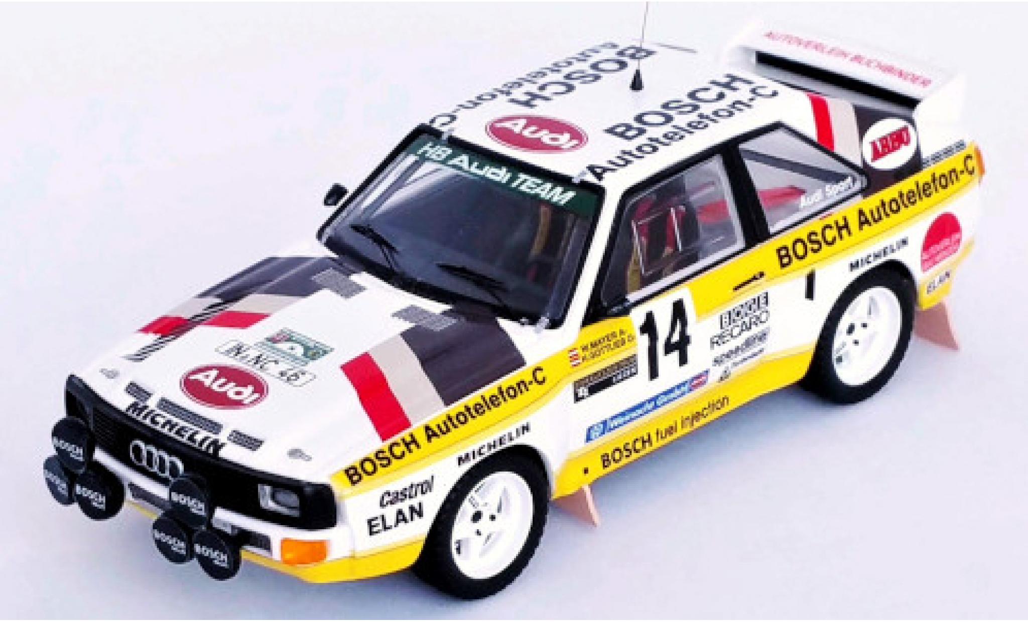 Audi Sport Quattro 1/43 Trofeu Sport quattro No.14 Bosch Internationale Steiermark Rally 1985 W.Mayer/H.Gottlieb diecast model cars