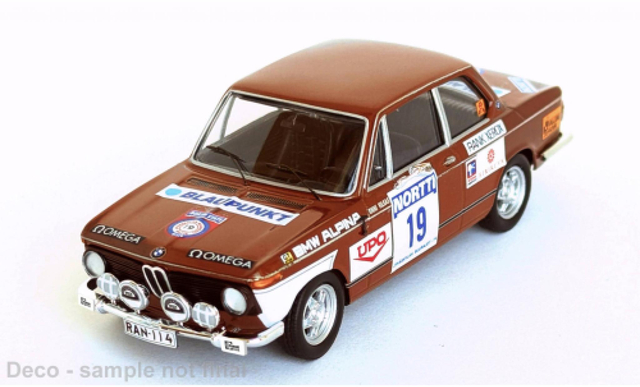 Bmw 1602 1/43 Trofeu 1000 Lakes Rally 1974 #19 1:43 diecast model cars