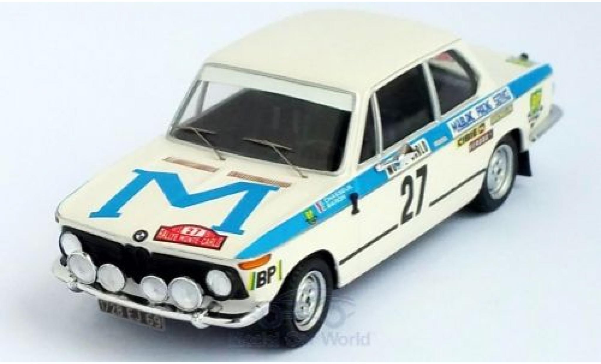Bmw 2002 1/43 Trofeu ti No.27 Rally WM Rally Monte Carlo 1973 G.Chasseuil/C.Baron diecast model cars