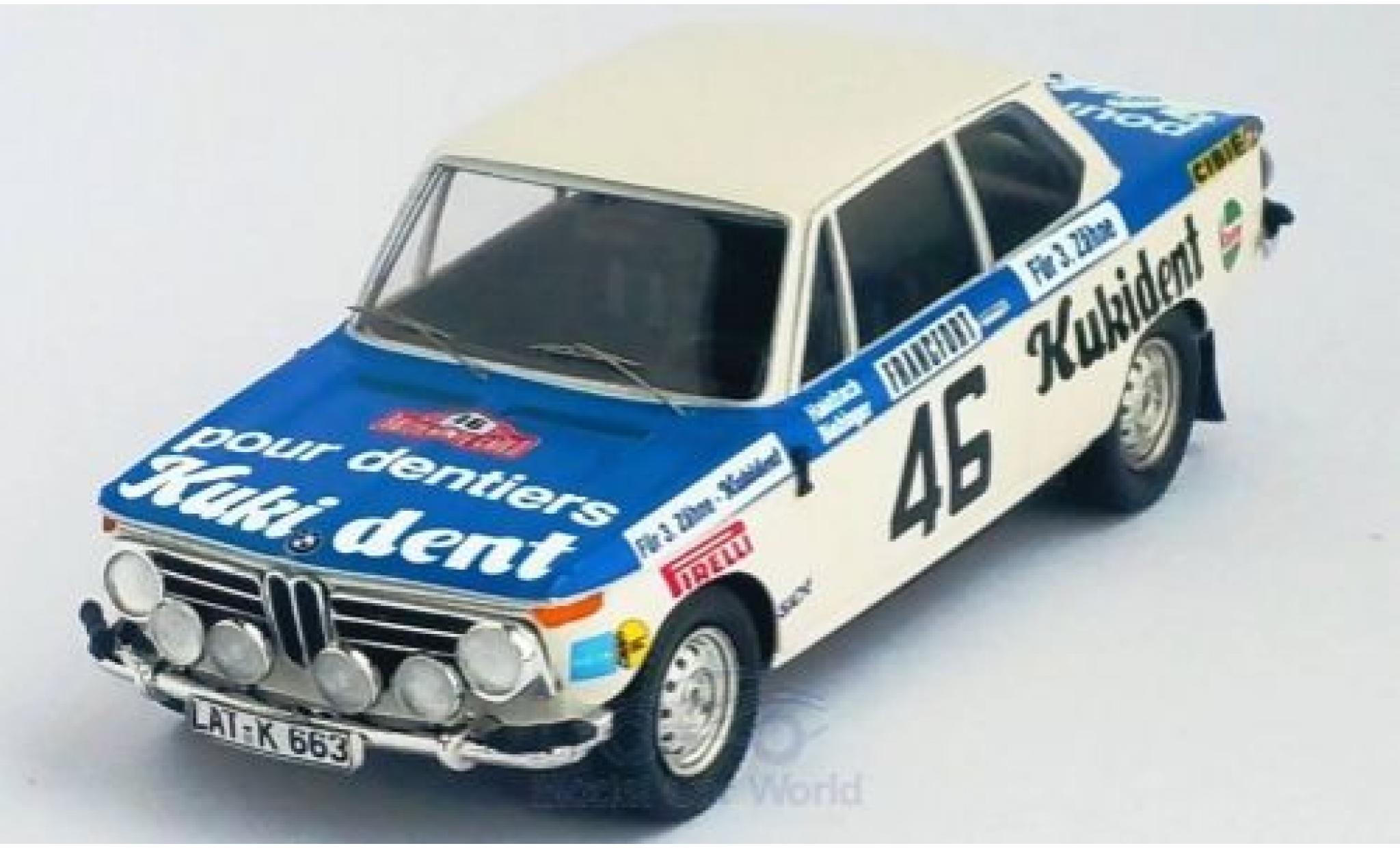 Bmw 2002 1/43 Trofeu ti No.46 Kukident Rally Monte Carlo 1973 R.Hainbach/W.Biebinger diecast model cars