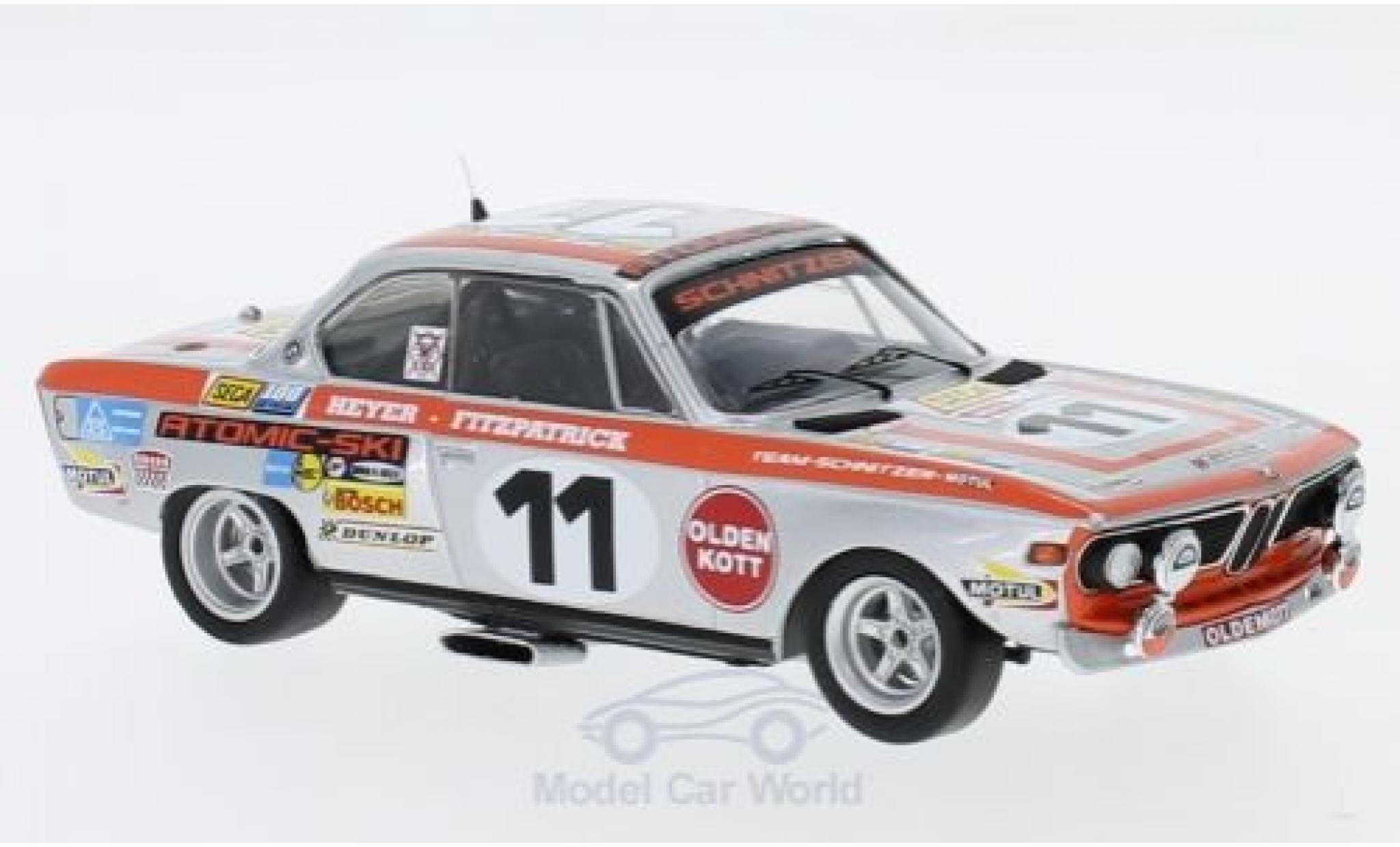 Bmw 2800 1/43 Trofeu CS No.11 Schnitzer 24h Spa 1972 J.Fitzpatrick/H.Heyer diecast model cars