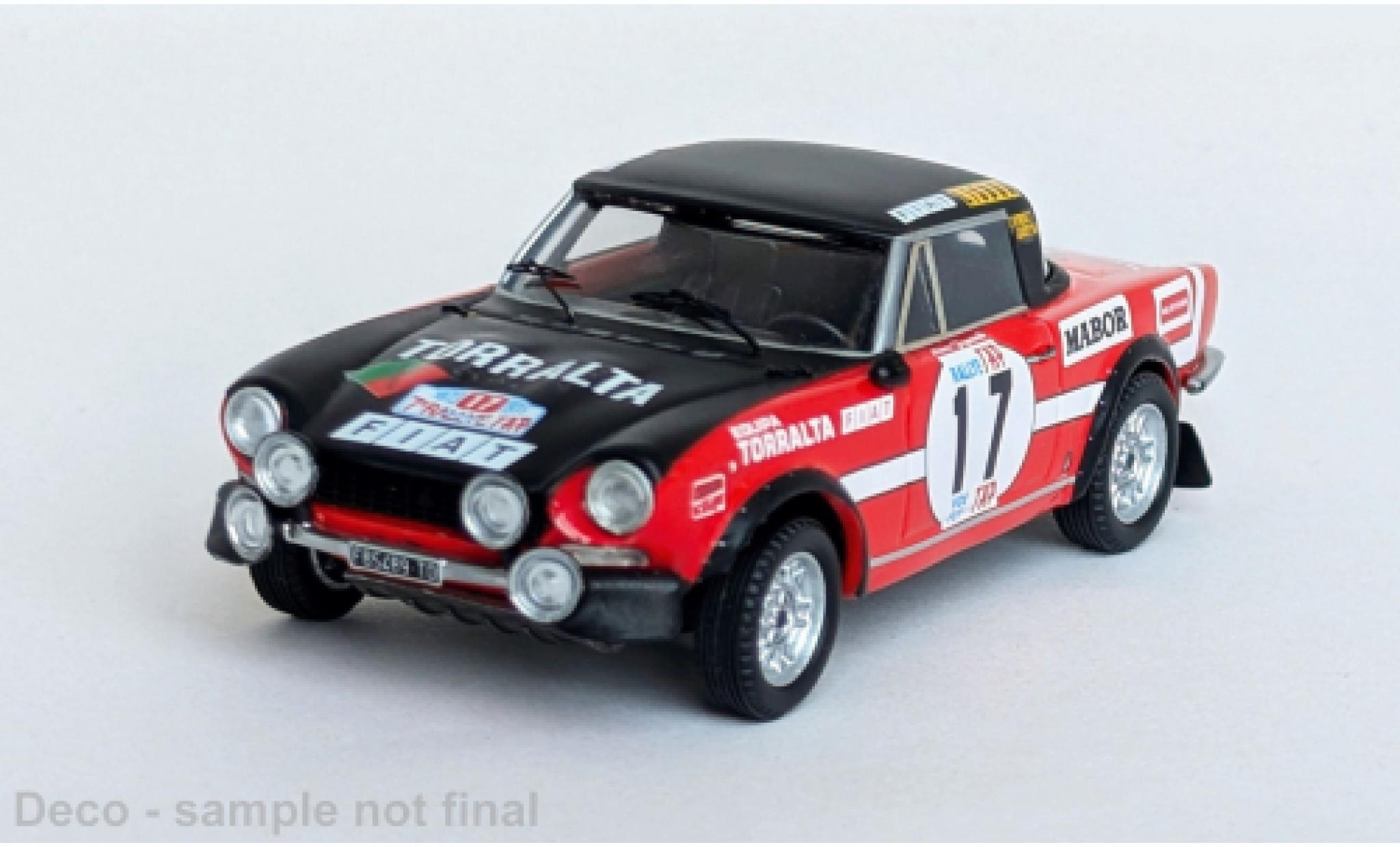 Fiat 124 1/43 Trofeu Spider red/black Tap Rally 1973 1973 #17 1:43 diecast model cars